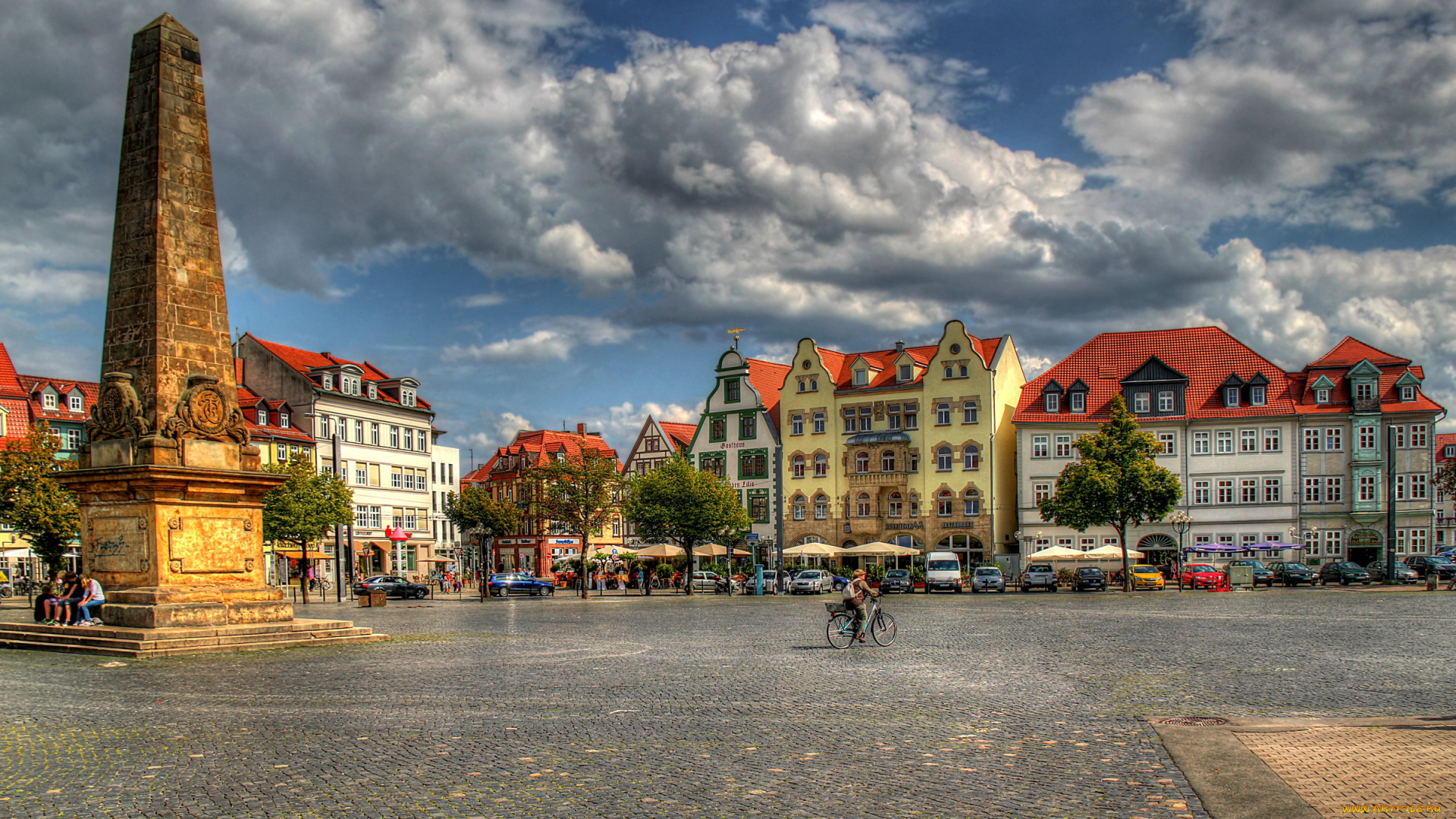 германия, эрфурт, альтштадт, города, улицы, площади, набережные, дома, площадь