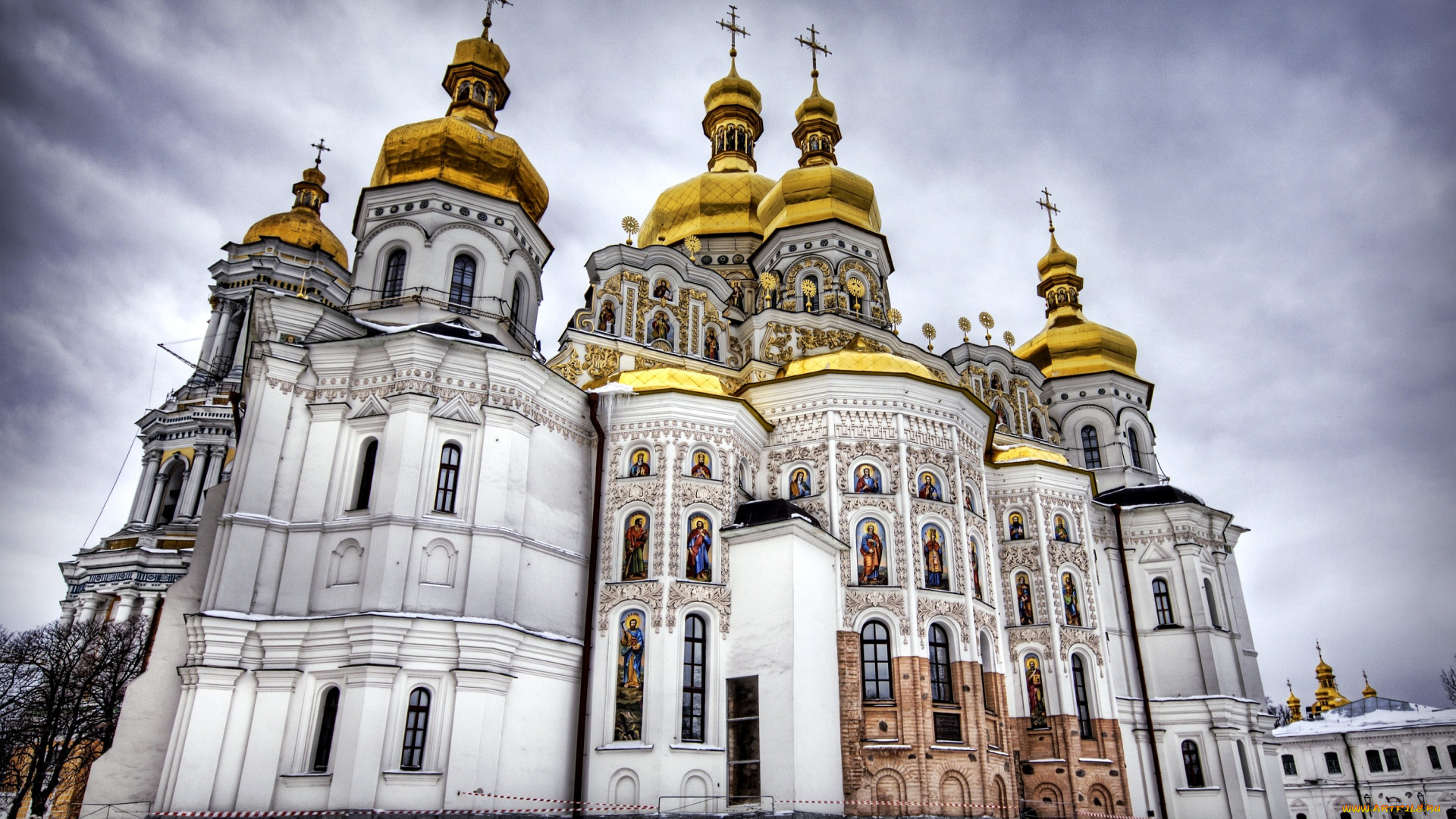 киево, печерская, лавра, города, киев, украина, церковь, роспись