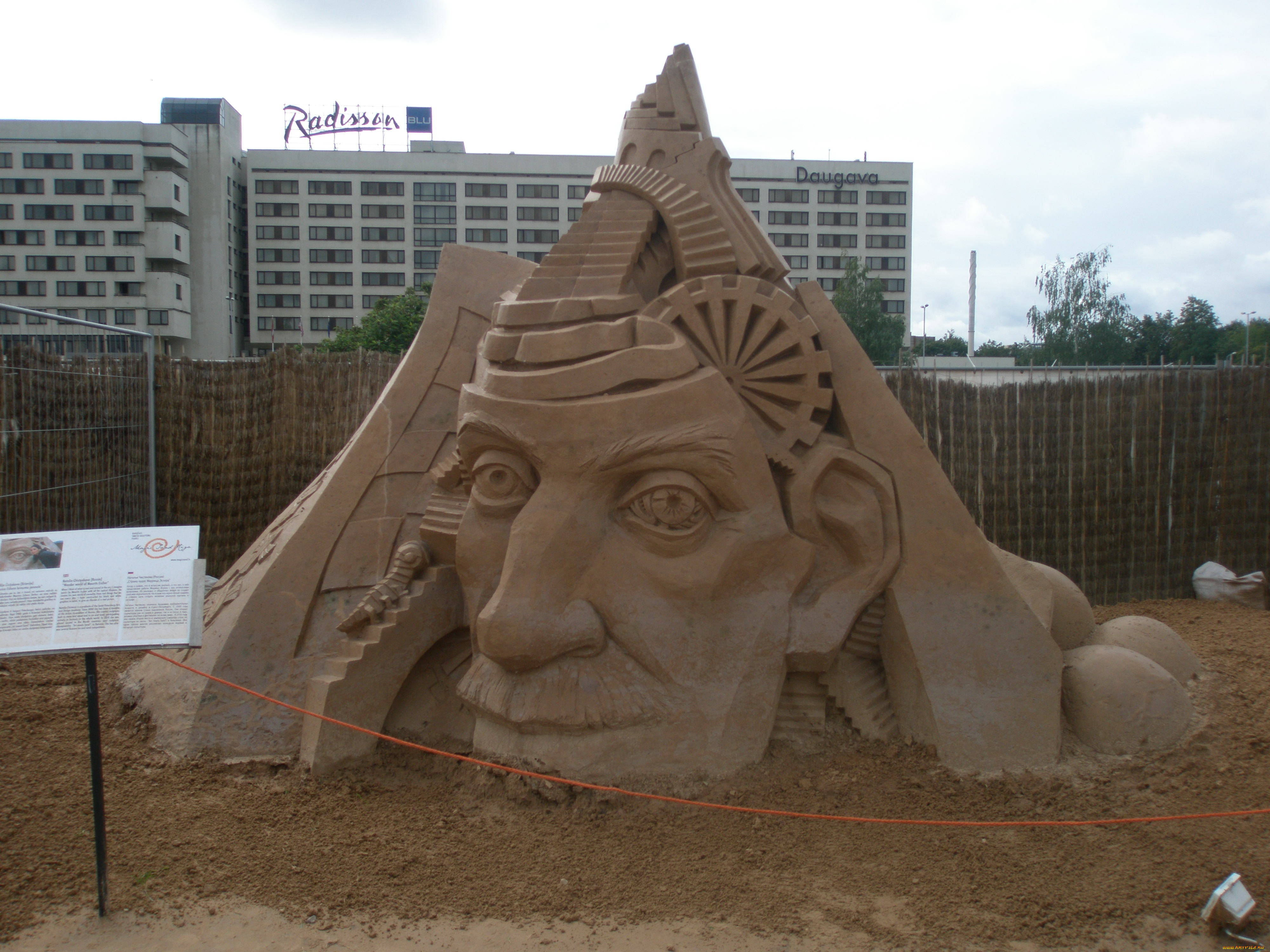 разное, фигуры, из, песка, льда, снега, песок