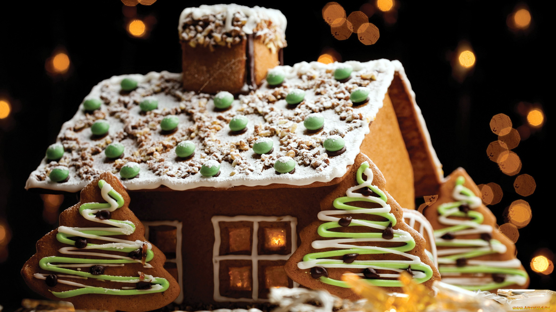праздничные, угощения, пряничный, домик
