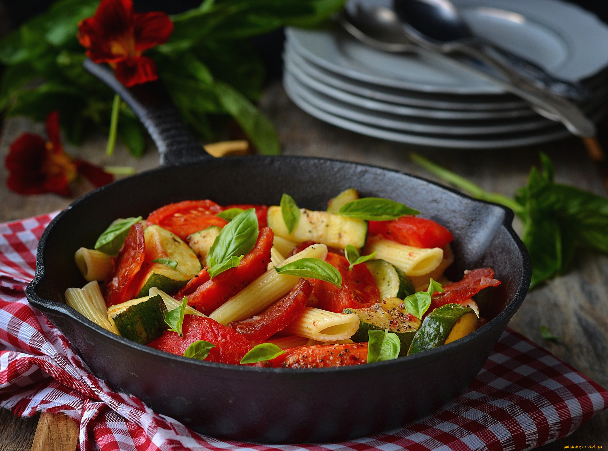 еда, макаронные, блюда, макароны, овощи