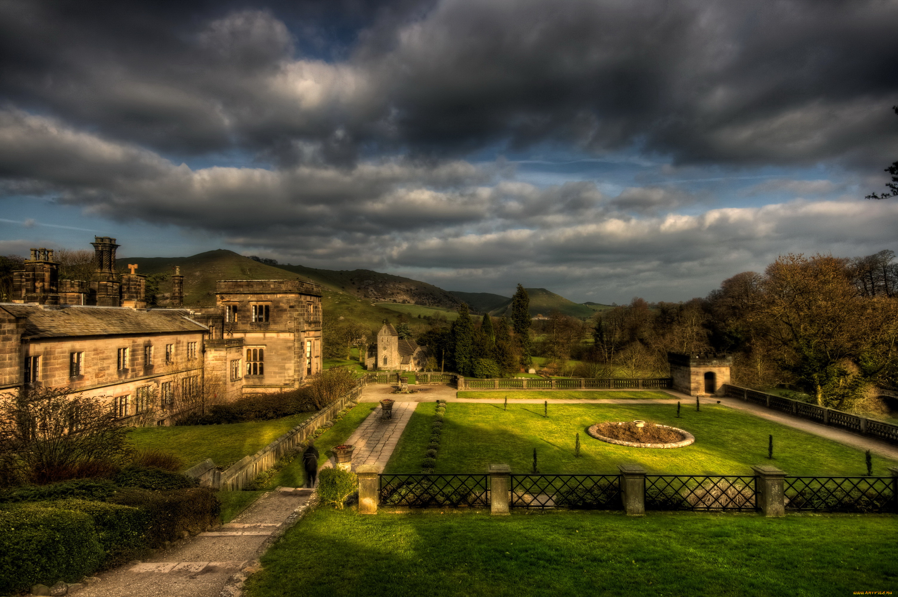 staffordshire, англия, города, -, пейзажи, ландшафт, парк, здания, англия, staffordshire