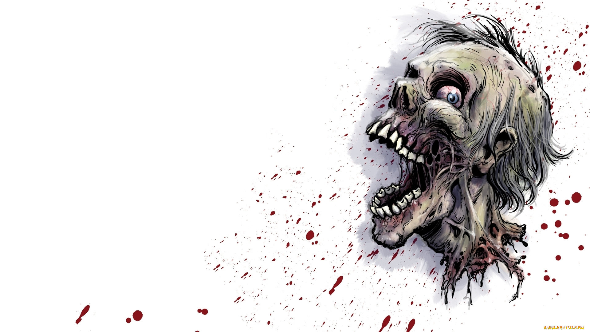 фэнтези, нежить, гниль, кровь, пасть, мертвец