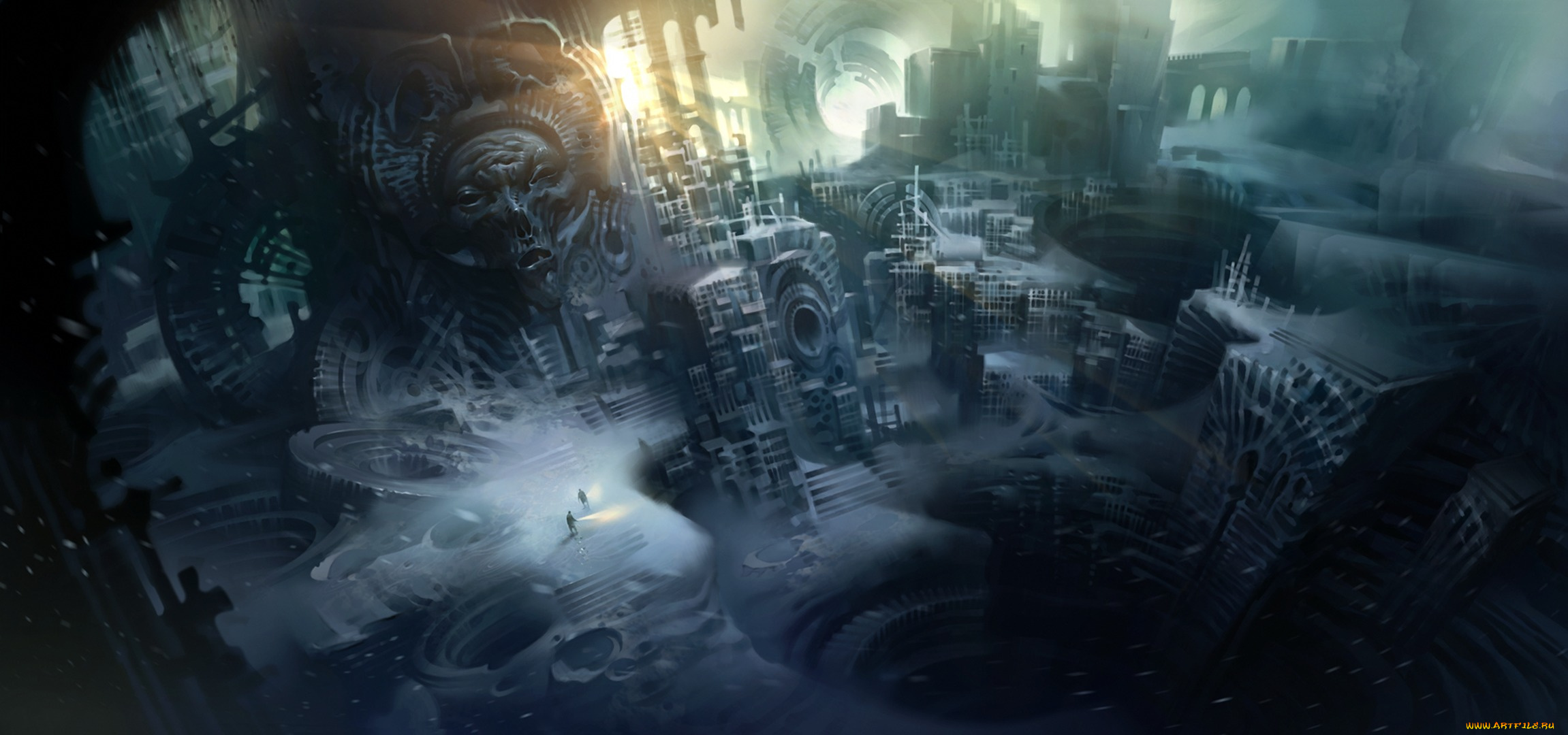 фэнтези, иные, миры, , иные, времена, h, p, lovecraft, art, at, the, mountains, of, madness, снег, руины