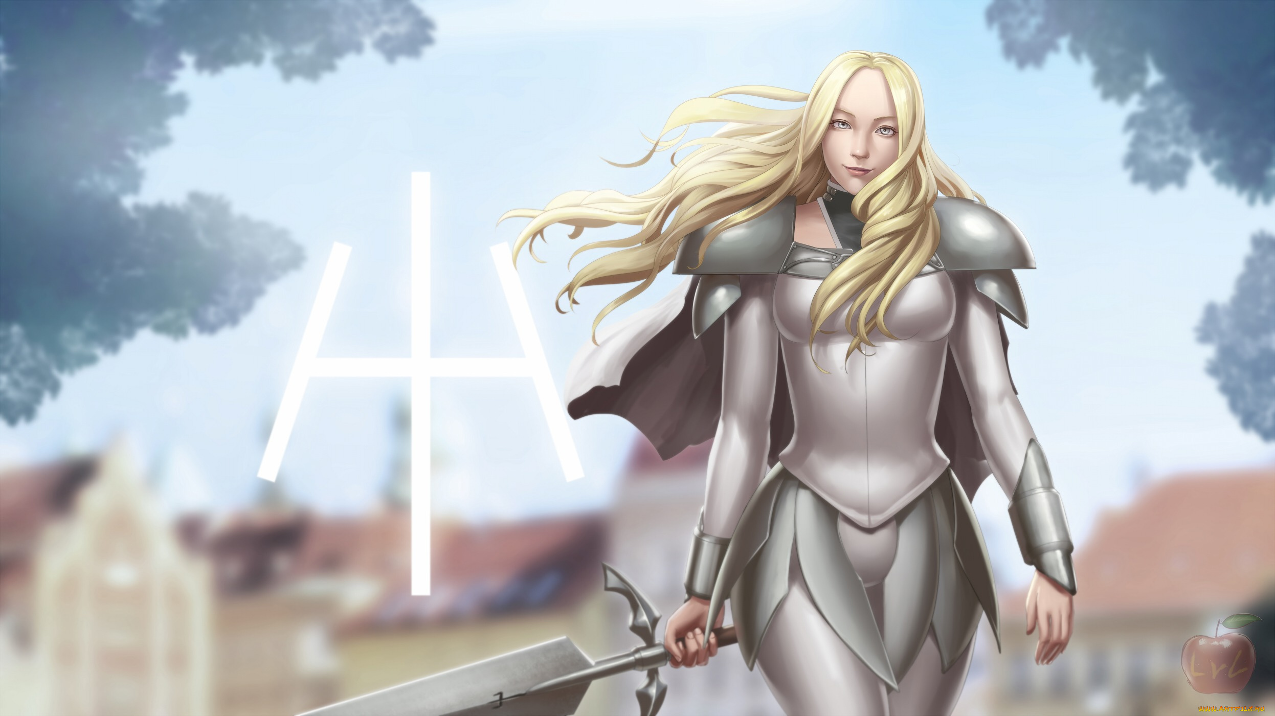 фэнтези, девушки, девушка, аниме, claymore, меч, teresa, доспех, блондинка