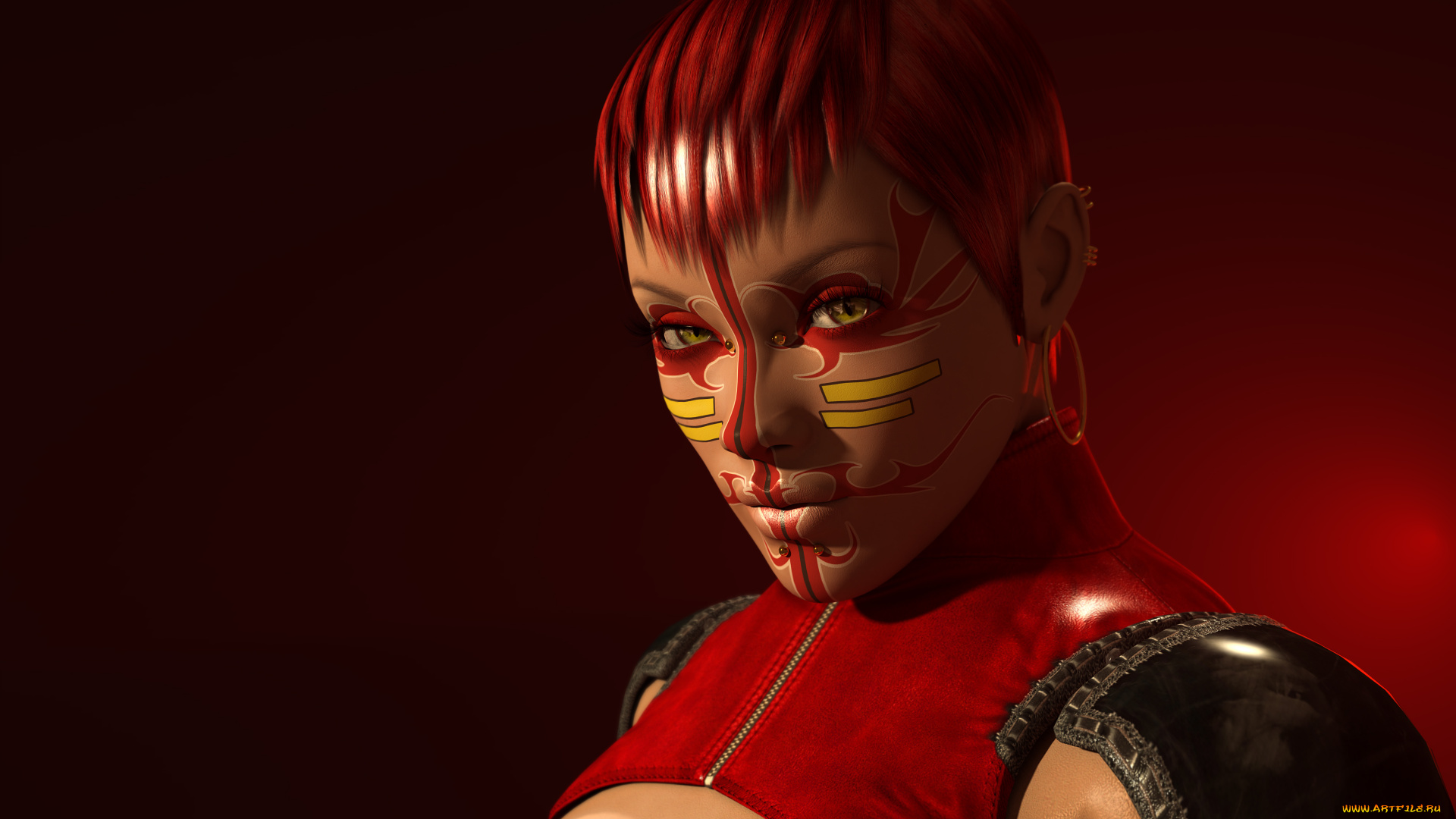 3д, графика, фантазия, , fantasy, фон, взгляд, девушка