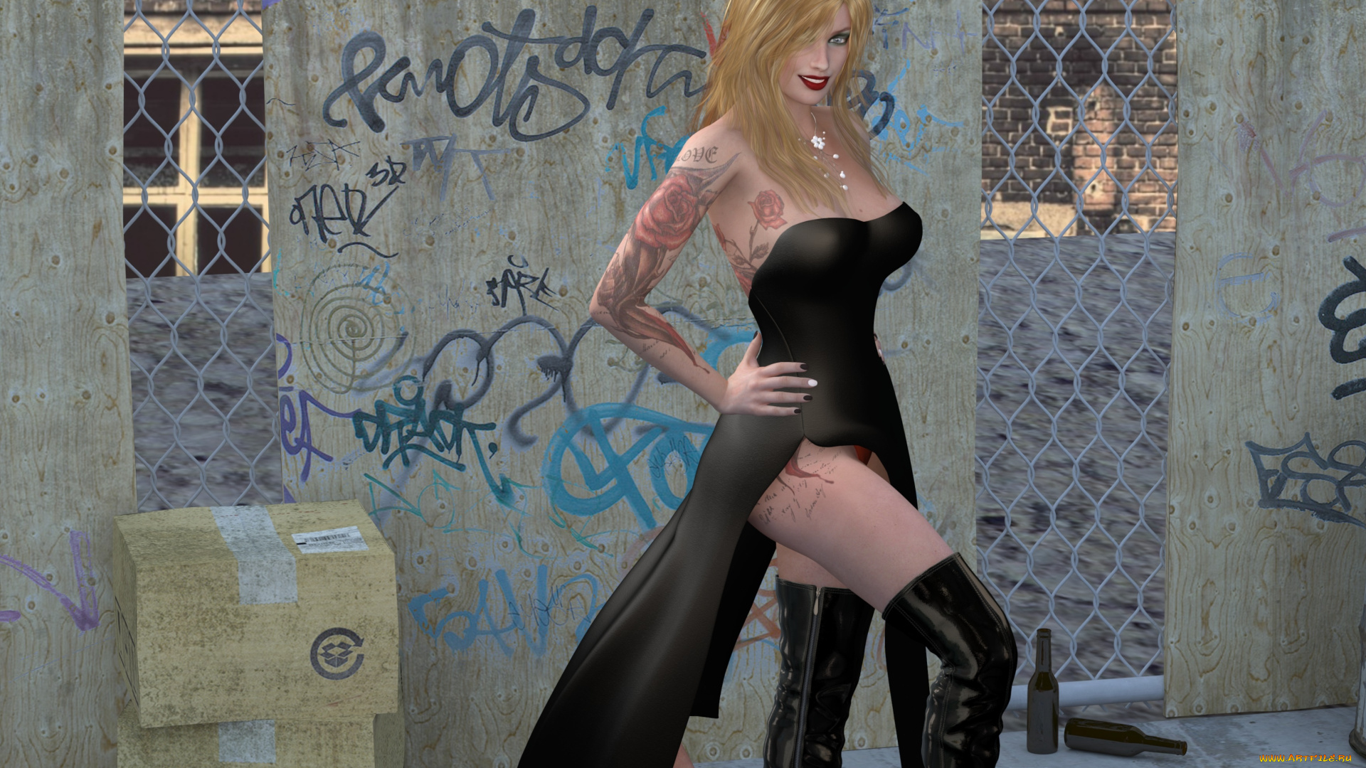 3д, графика, люди, , people, девушка, блондинка, фон, взгляд