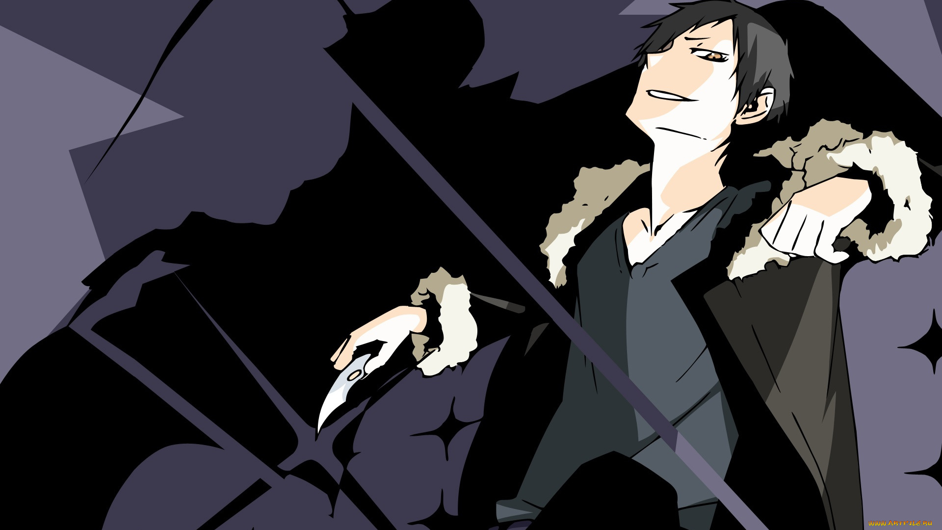 аниме, durarara, изая, орихара