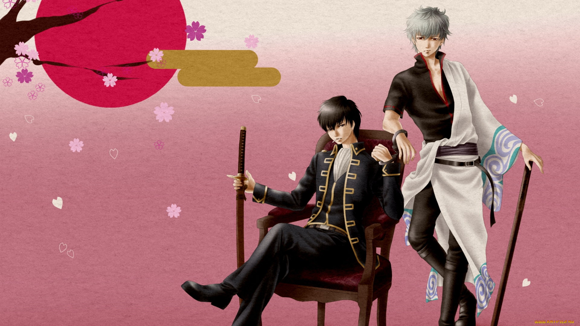 аниме, gintama, арт, гинтама, парни, гинтоки