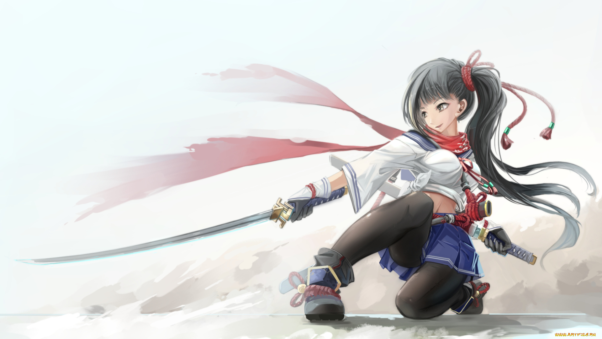 аниме, kikivi, , artbook, девушка, арт, меч, kikivi