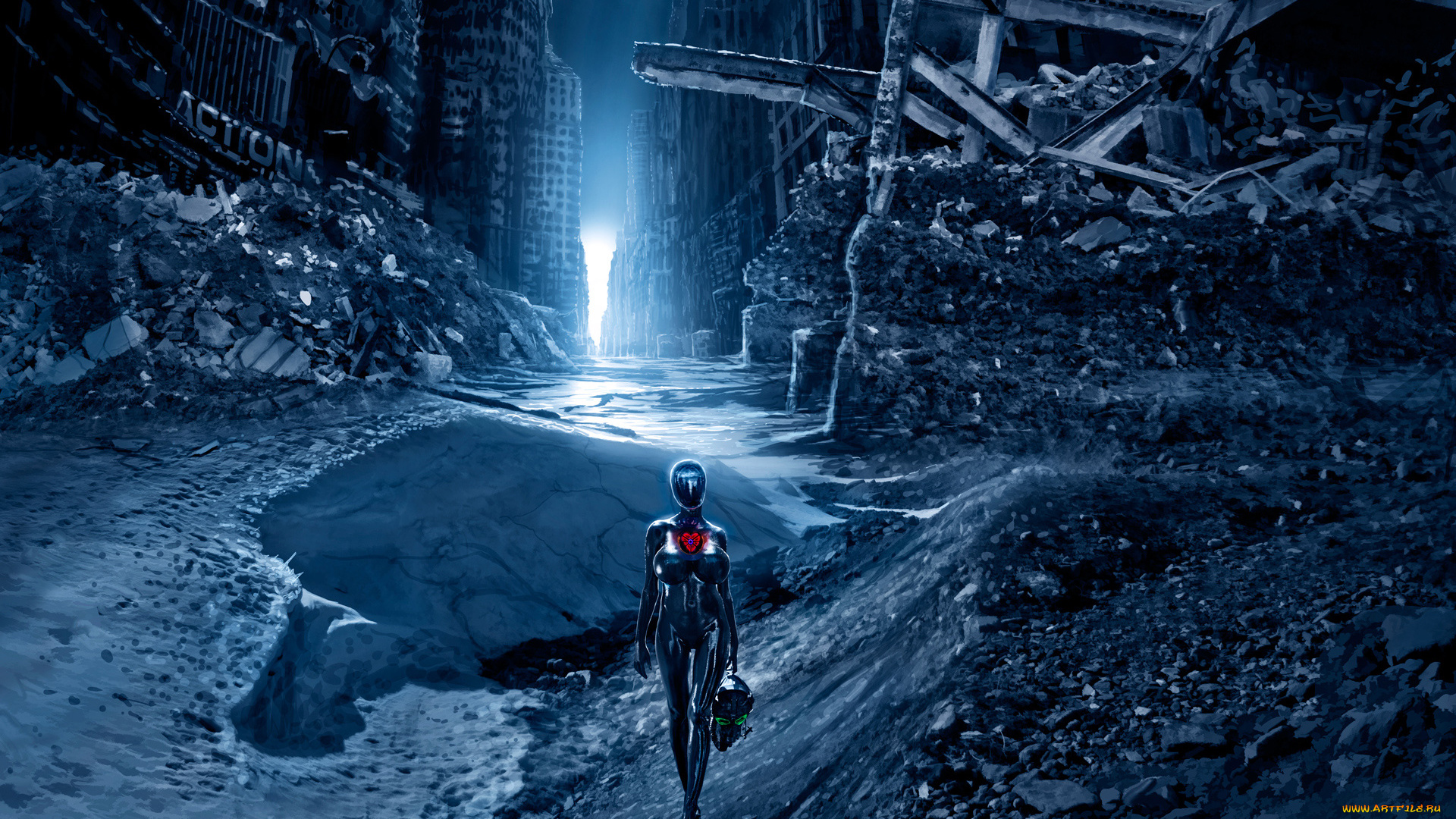 фэнтези, романтика, апокалипсиса, шлем, девушка, ariane, saint-amour, апокалипсис