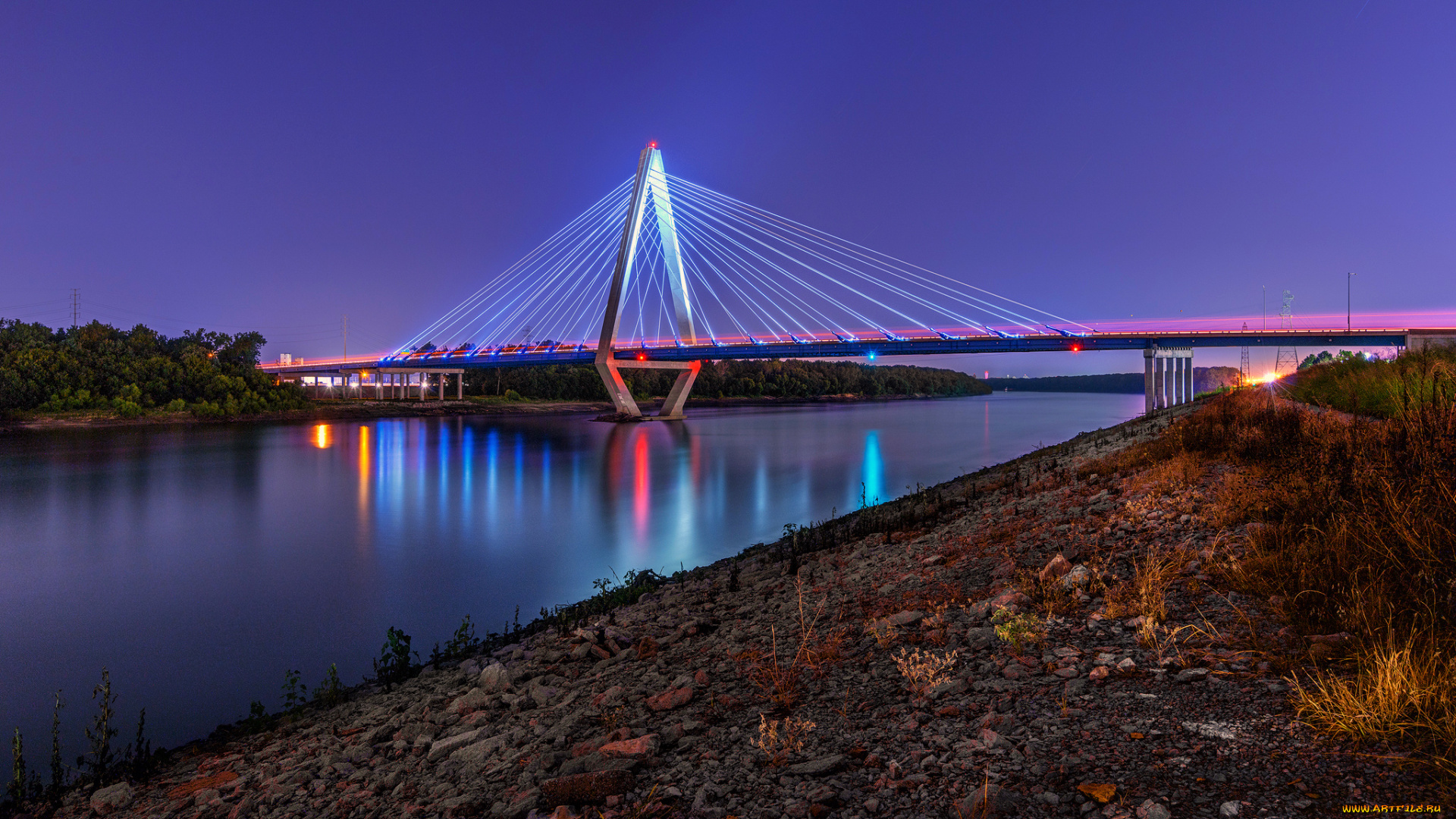 города, -, мосты, река, мост