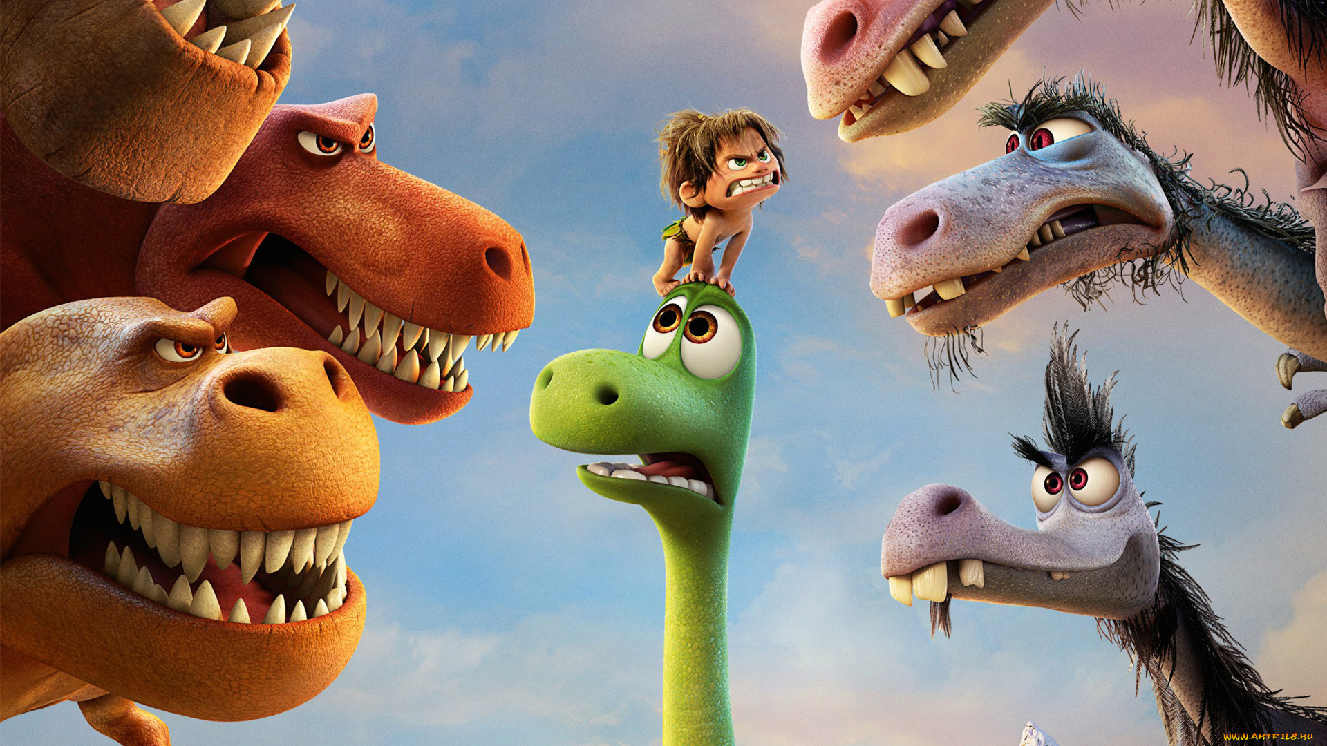 мультфильмы, the, good, dinosaur, семейный, динозавр, хороший, the, good, dinosaur