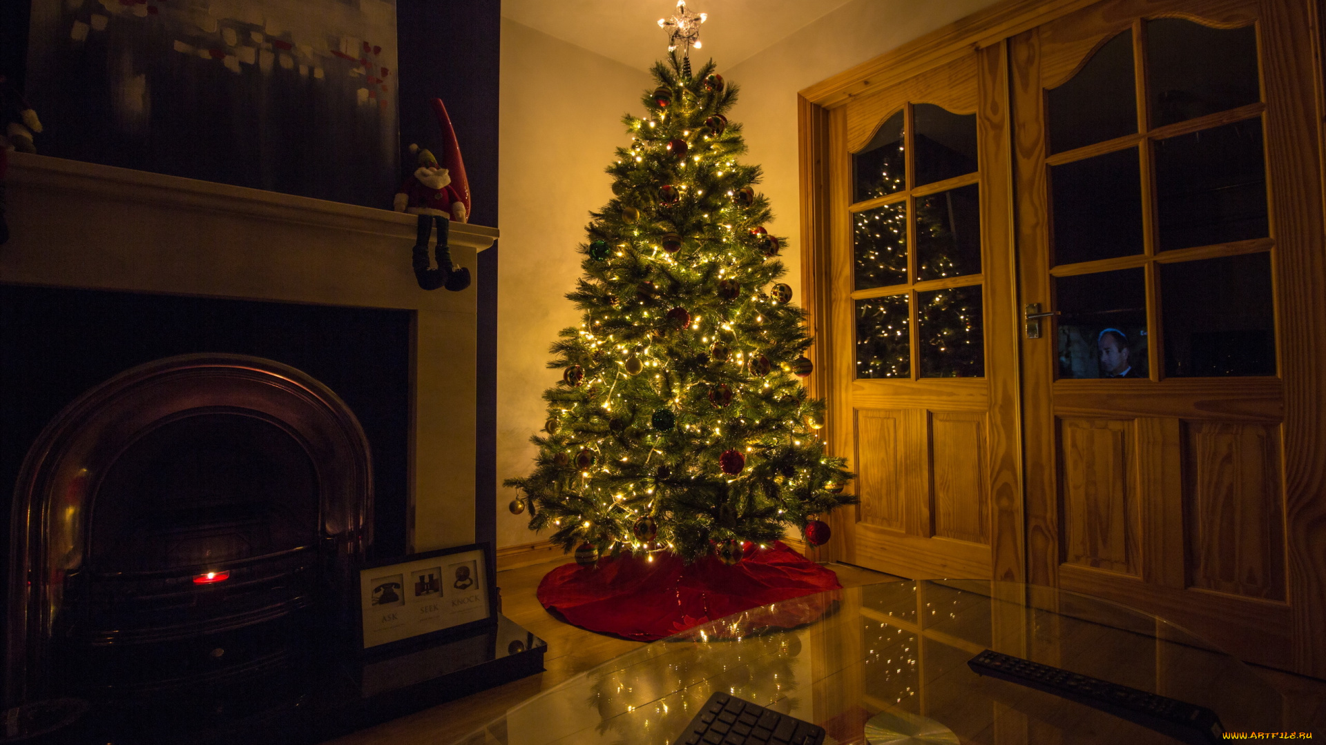 праздничные, Ёлки, праздник, ёлка, дом