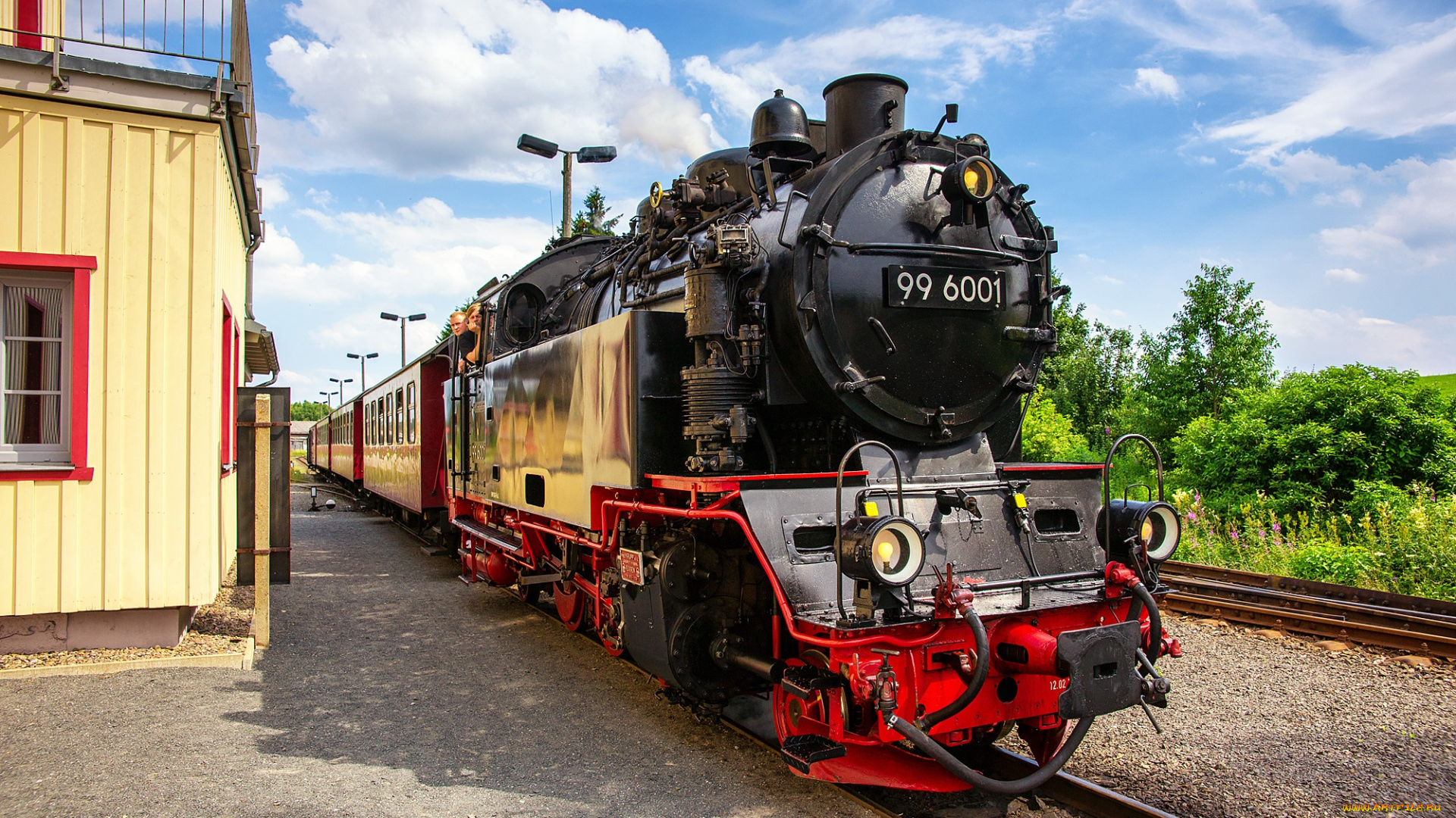 техника, паровозы, дорога, железная, паровоз, рельсы