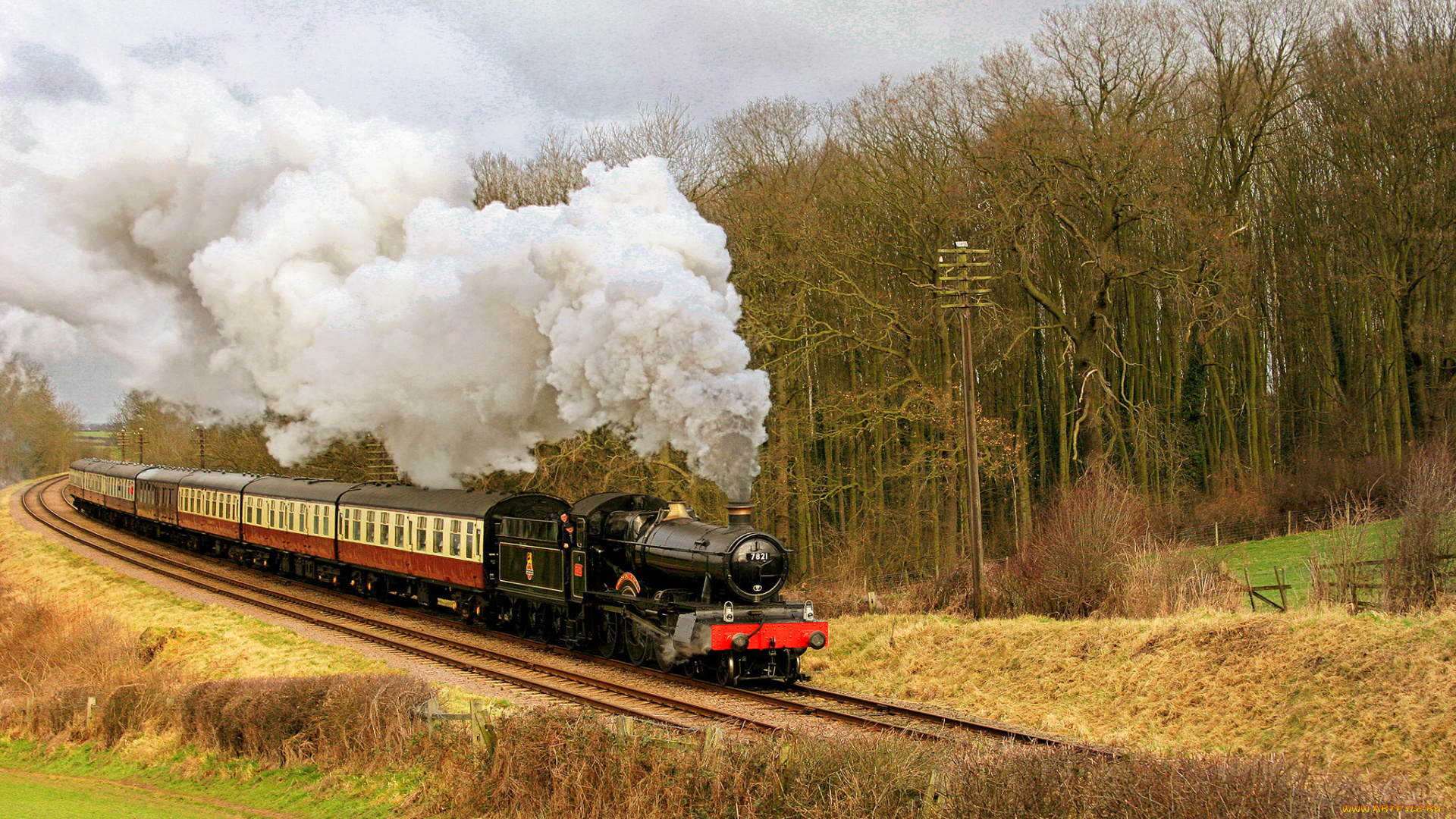 техника, паровозы, рельсы, паровоз, железная, дорога