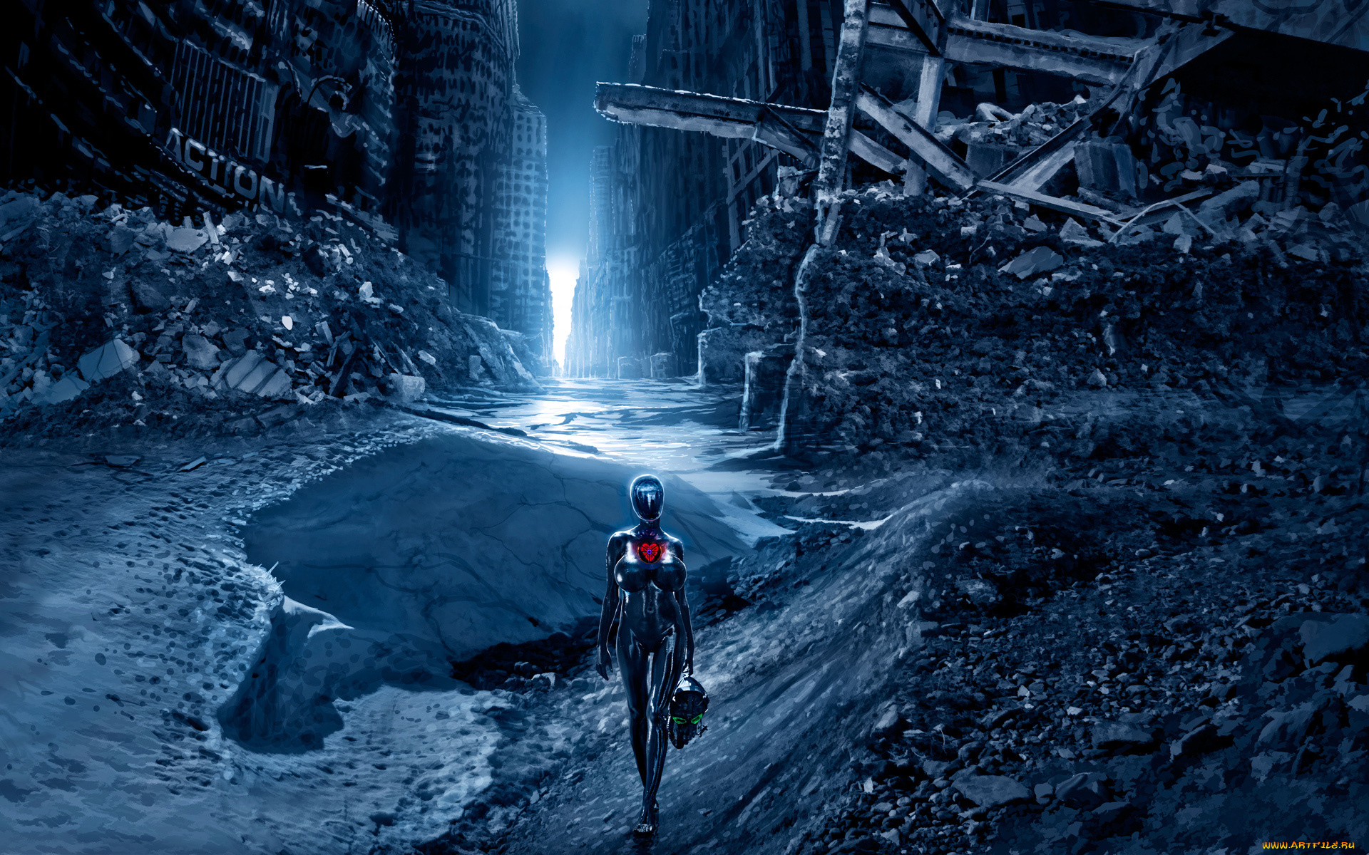 фэнтези, романтика, апокалипсиса, шлем, девушка, ariane, saint-amour, апокалипсис