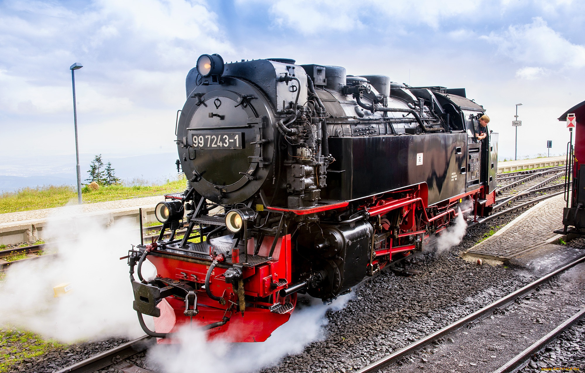 техника, паровозы, железная, паровоз, рельсы, дорога