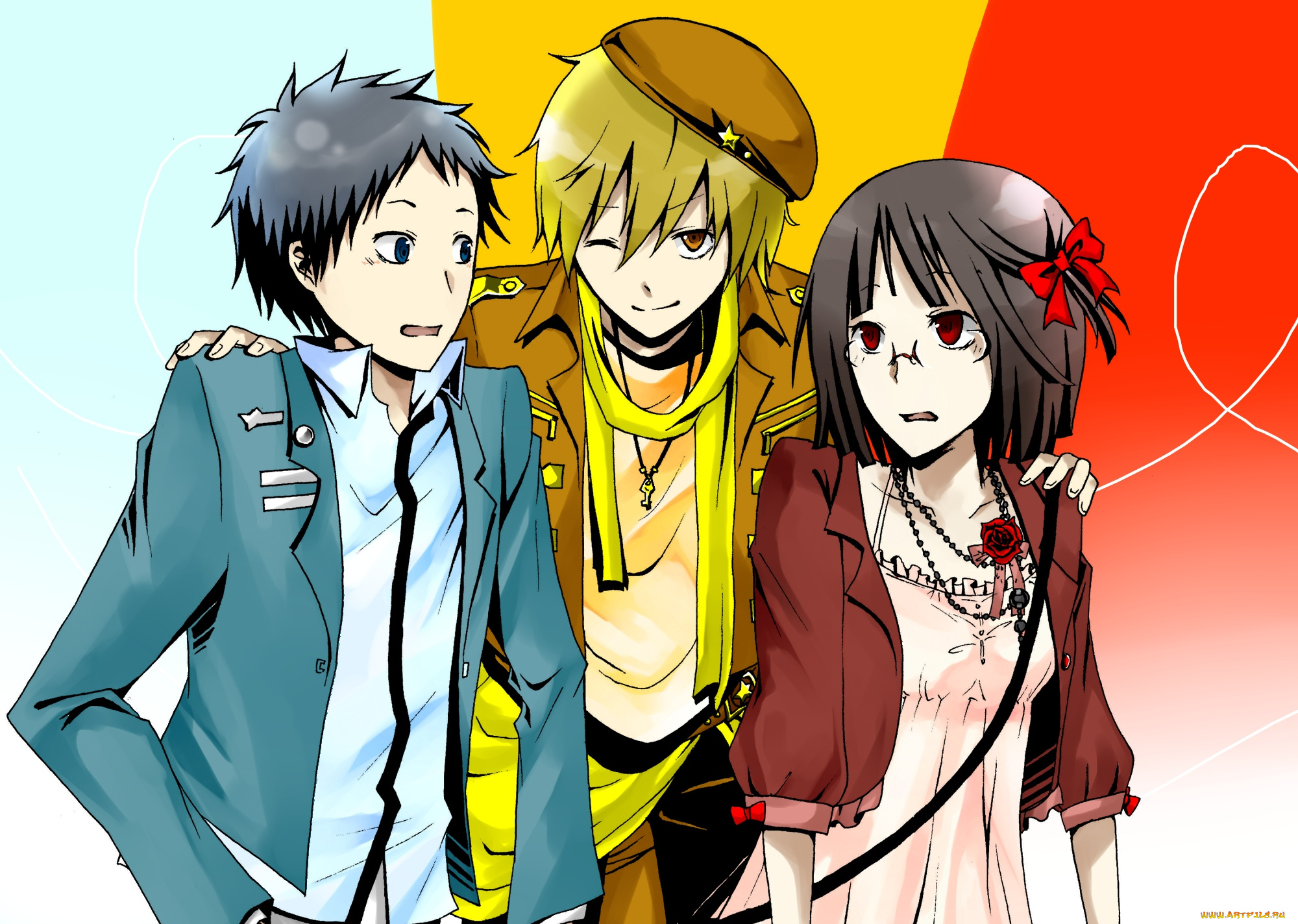 аниме, durarara, анри, кида, микадо