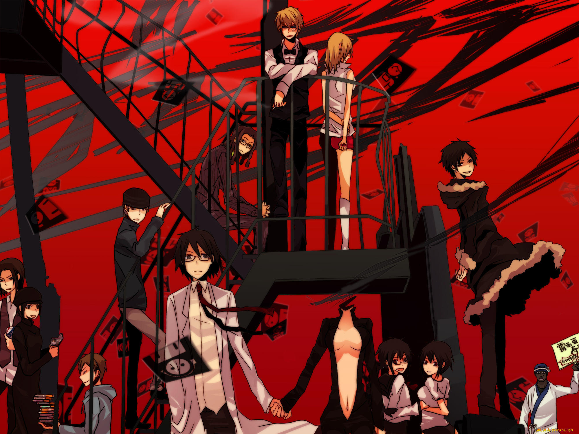 аниме, durarara, парни, селти, персонажи, изая, орихара, шинра, шизуо, хейваджима