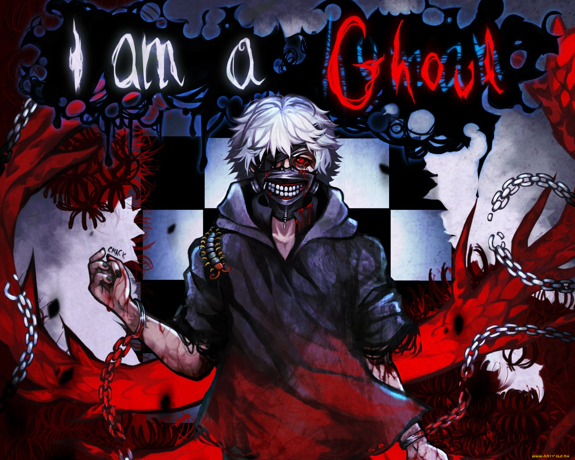 аниме, tokyo, ghoul, токийский, гуль, канеки, кен, арт