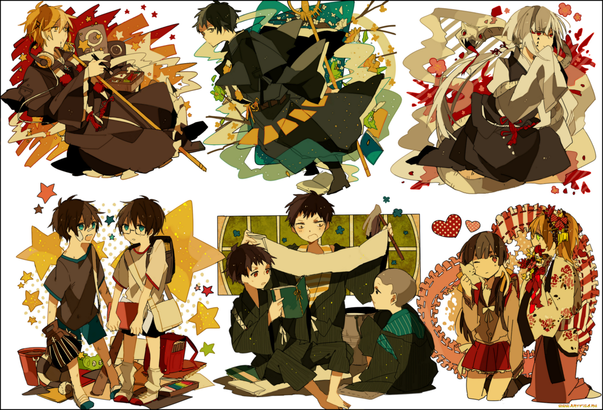 аниме, ao, no, exorcist, арт, синий, экзорцист