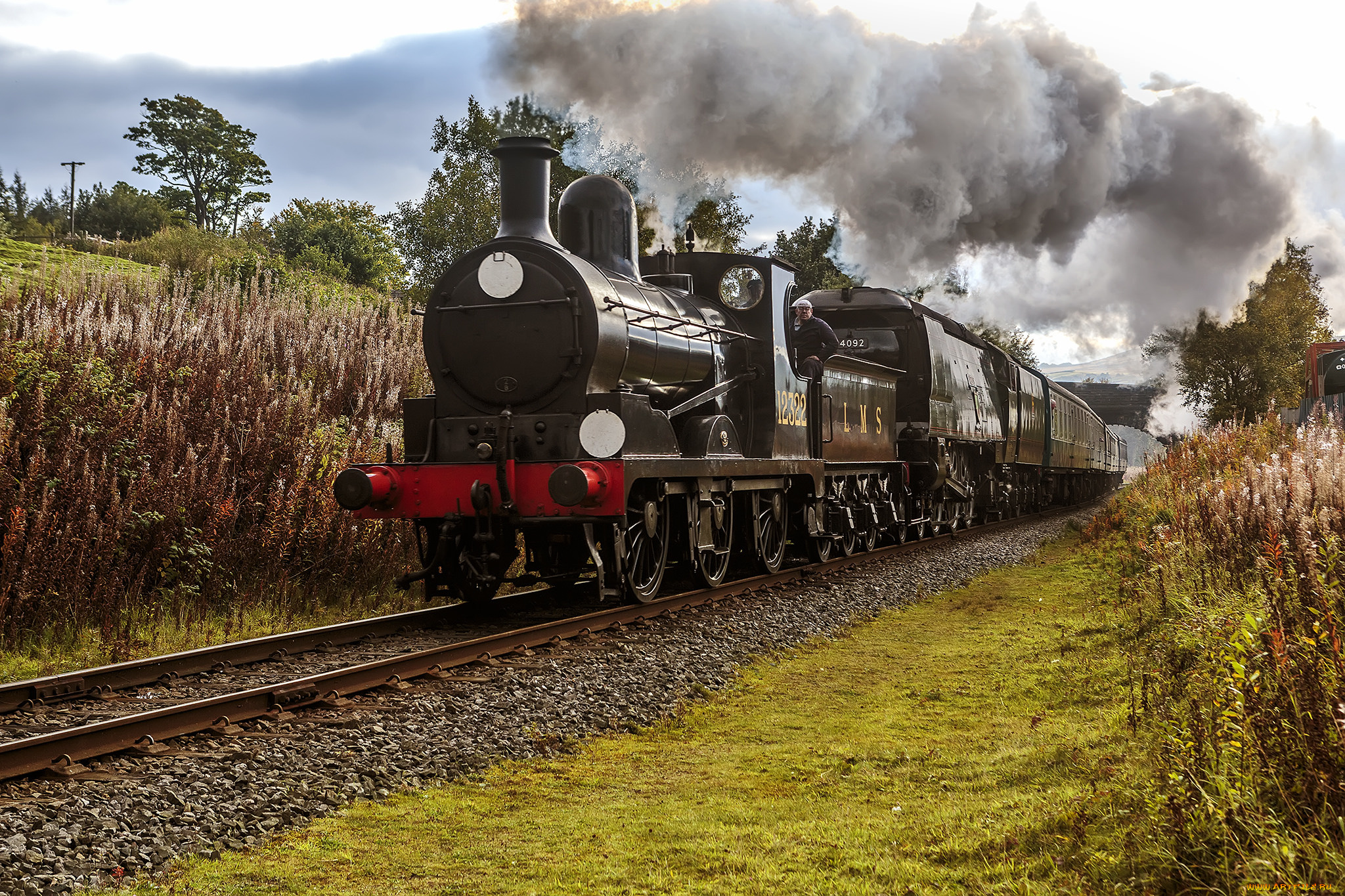 техника, паровозы, дорога, железная, паровоз, рельсы