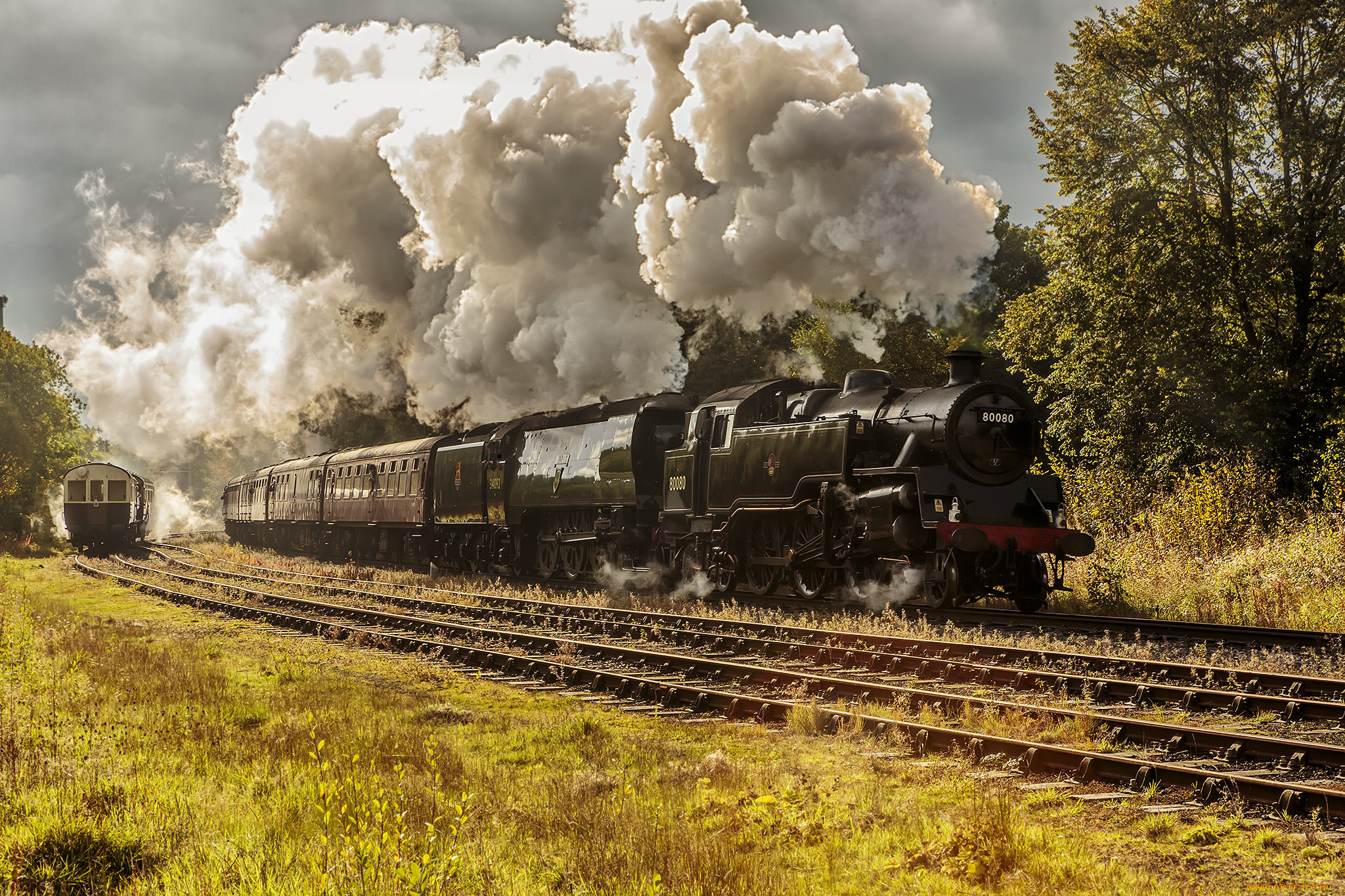 техника, паровозы, паровоз, рельсы, дорога, железная