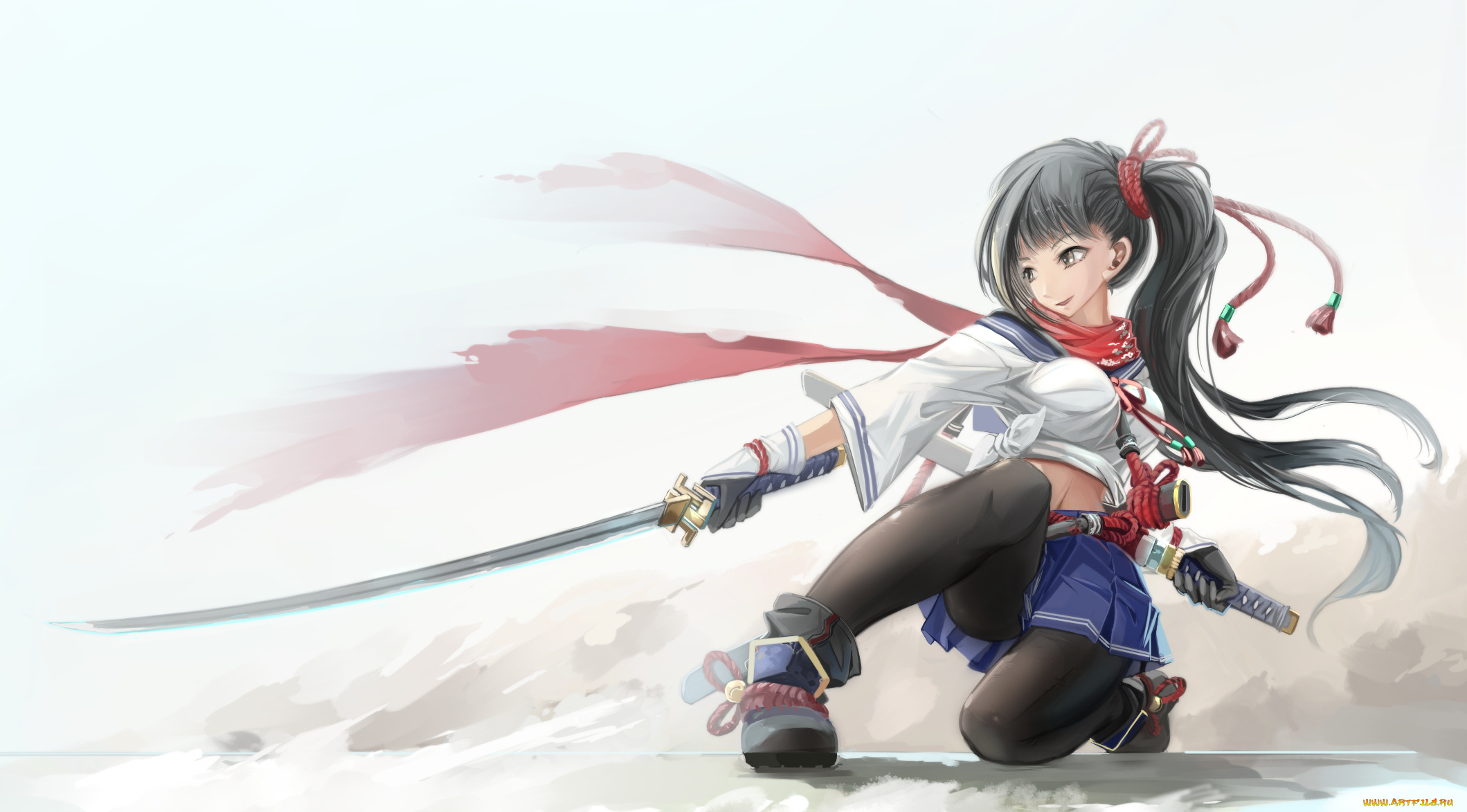 аниме, kikivi, , artbook, девушка, арт, меч, kikivi