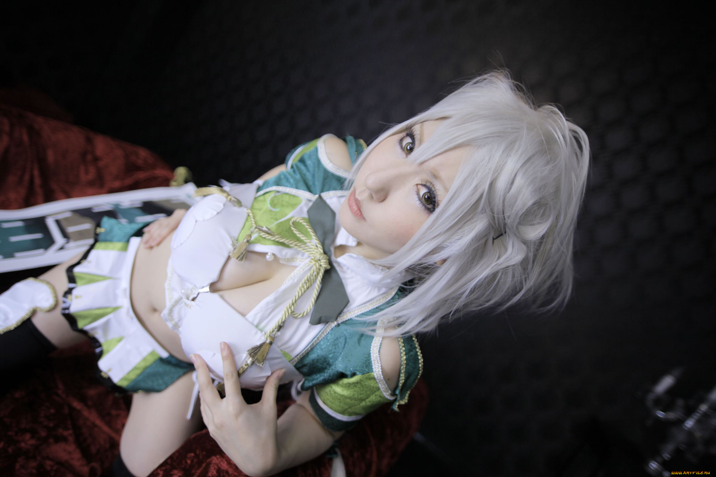 разное, cosplay, , косплей, девушка, азиатка, ракурс, костюм, блондинка, японка