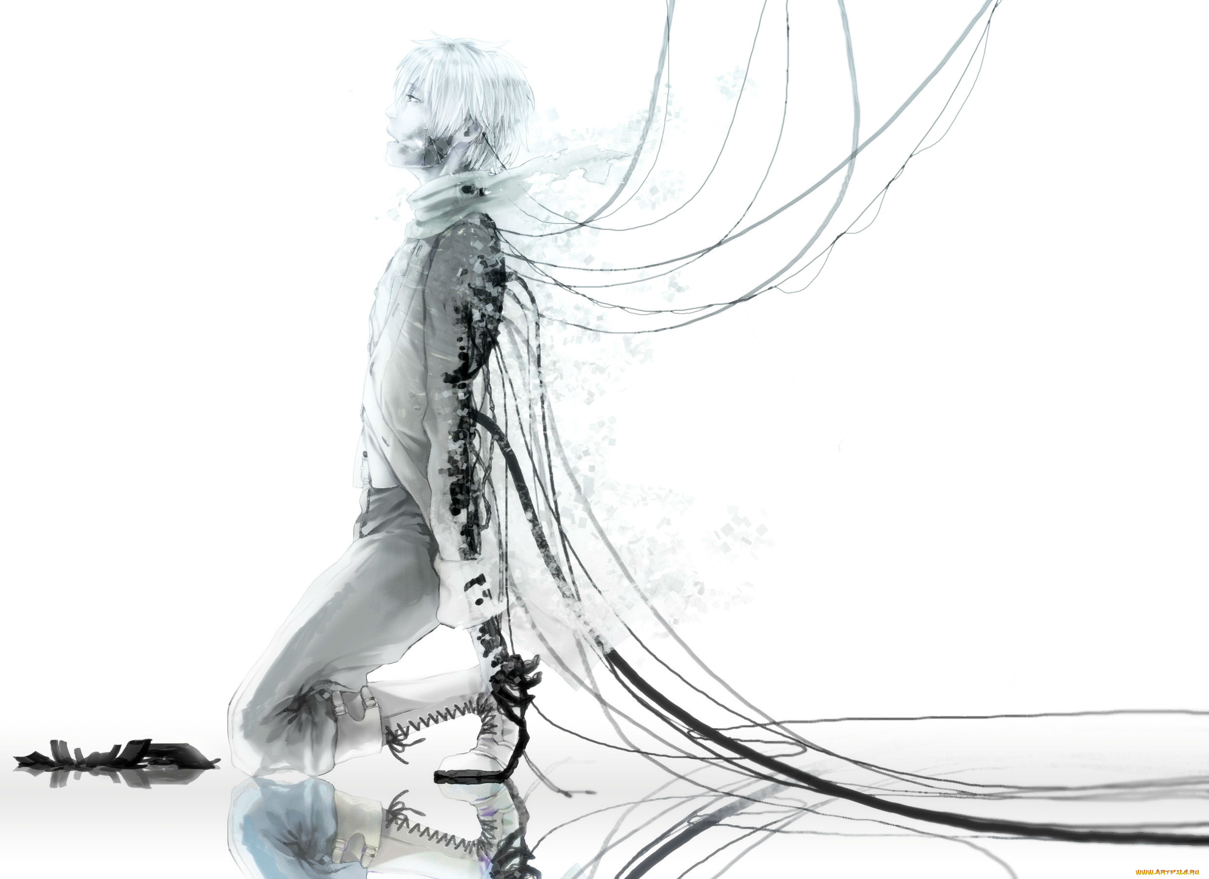 аниме, dramatical, murder, драматическое, убийство, арт, киборг