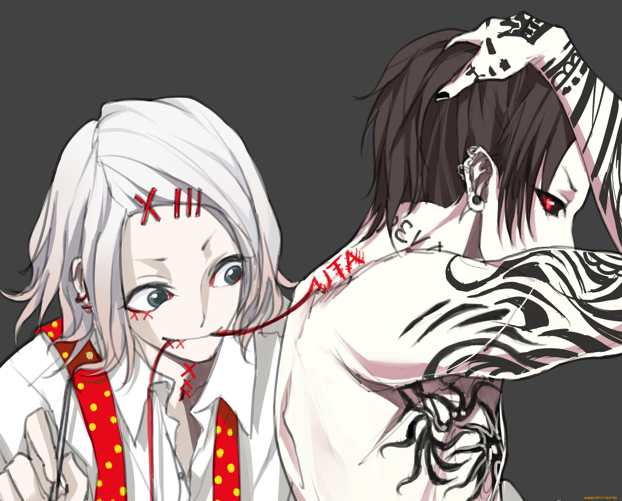 аниме, tokyo, ghoul, токийский, гуль, арт, ута, джузо