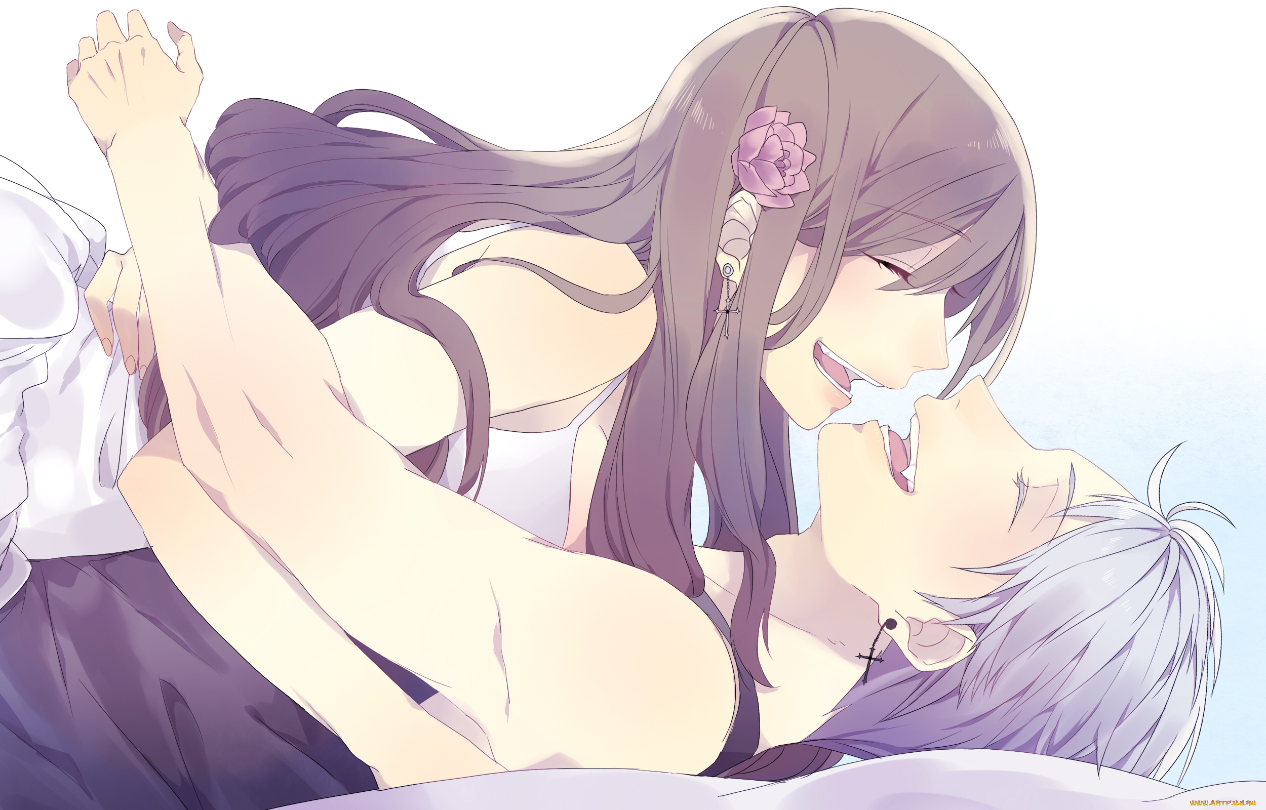 аниме, hetalia, , axis, powers, объятия, счастье, девушка, смех, пара, радость, парень