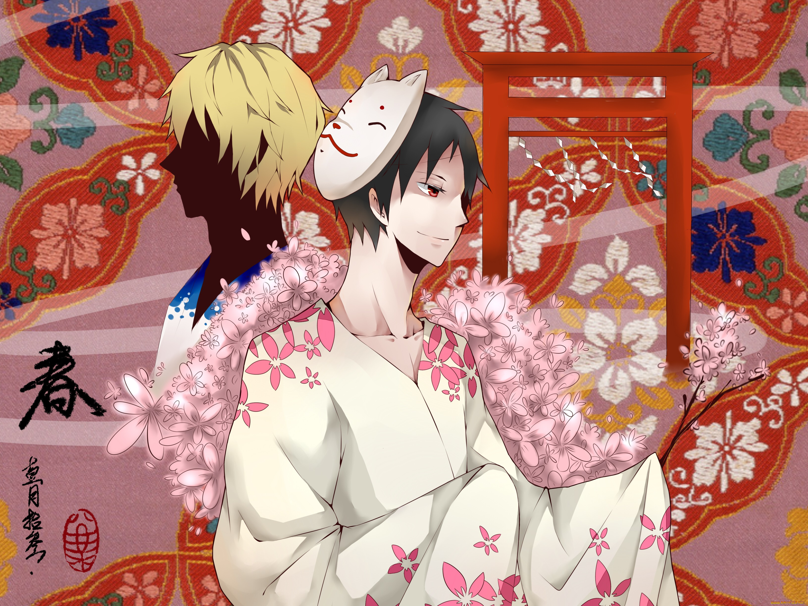 аниме, durarara, изая, орихара, шизуо, хейваджима, парни, арт