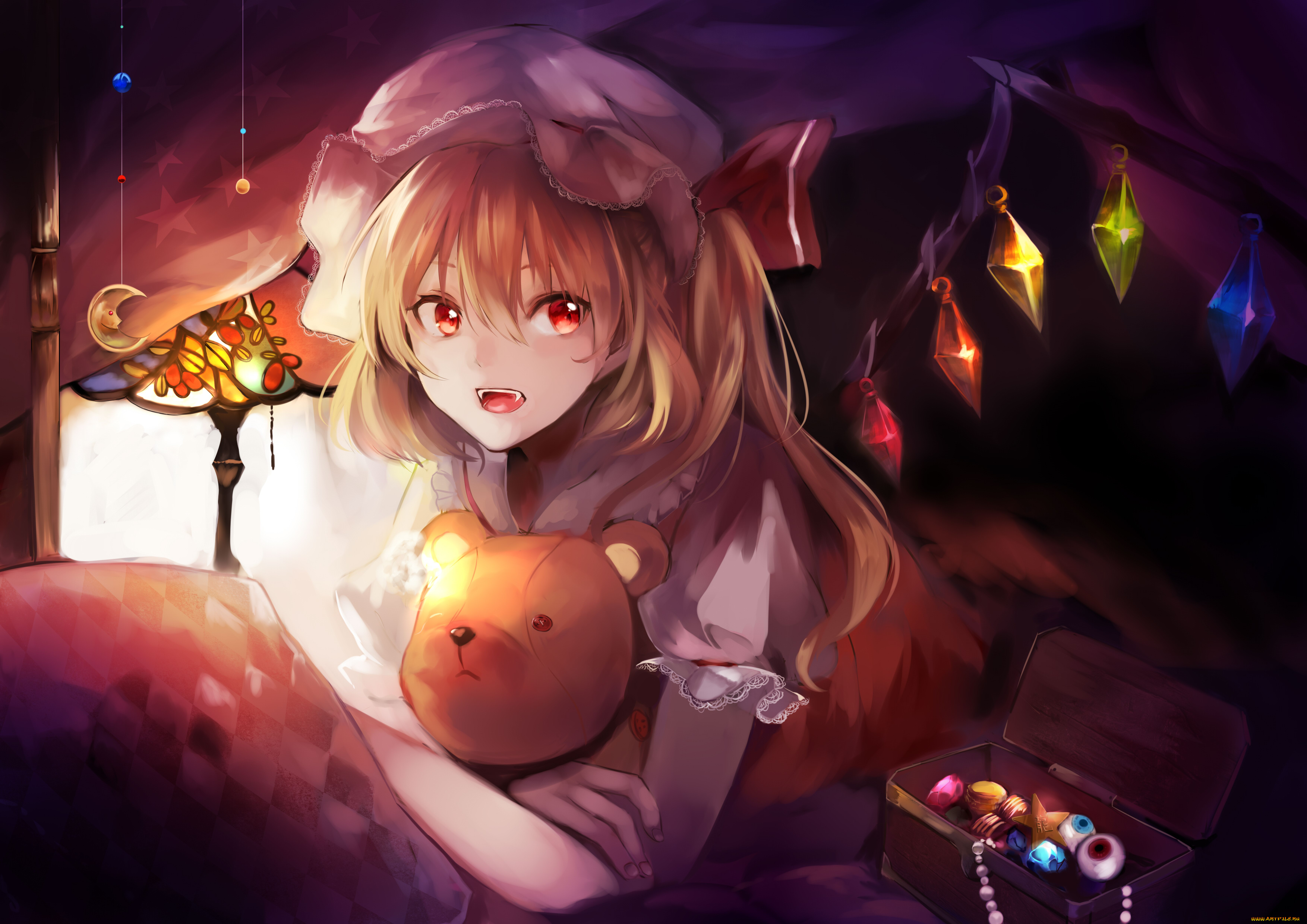 аниме, touhou, flandre, scarlet, yuki, shiro, ubq315, арт, девочка