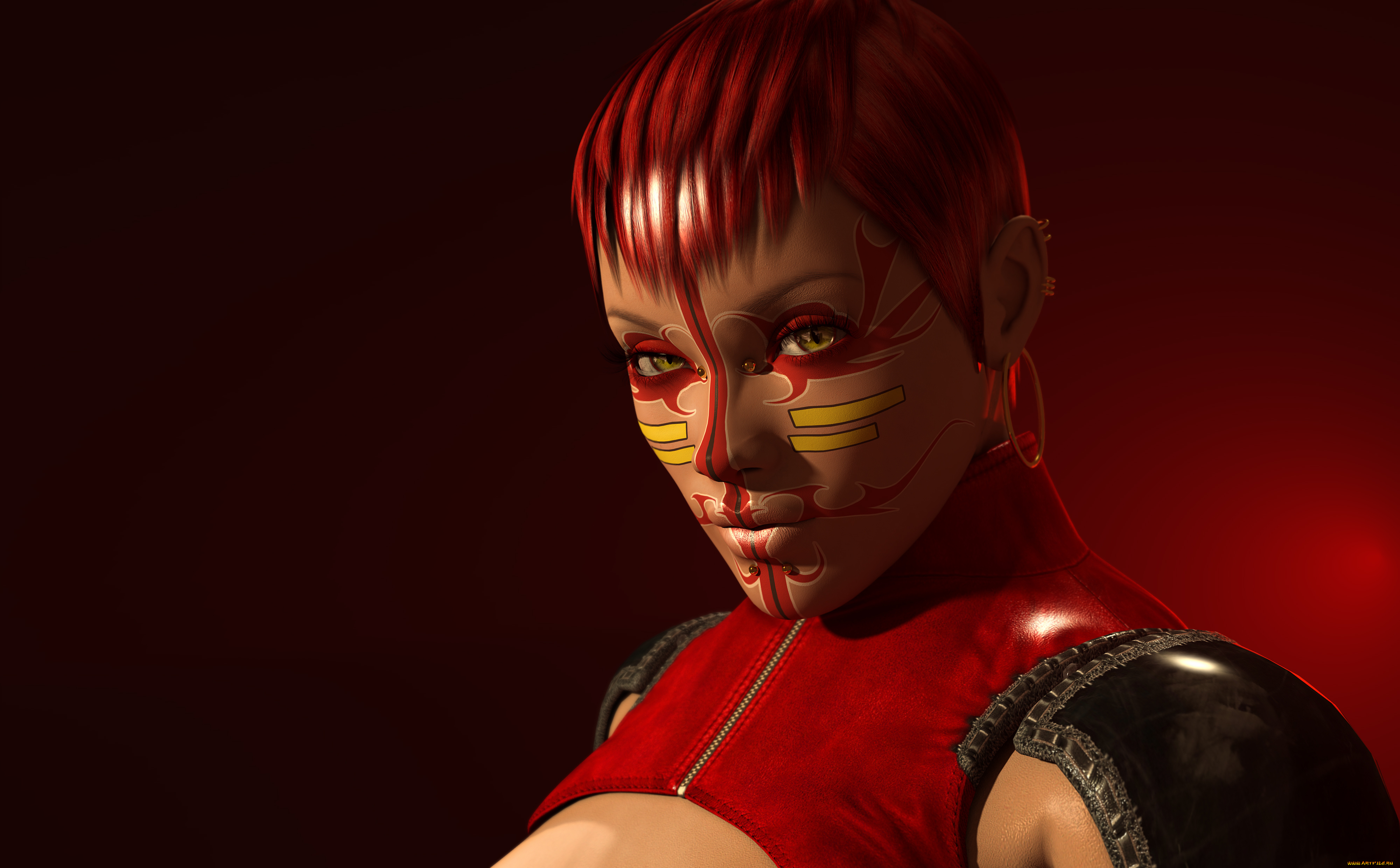 3д, графика, фантазия, , fantasy, фон, взгляд, девушка