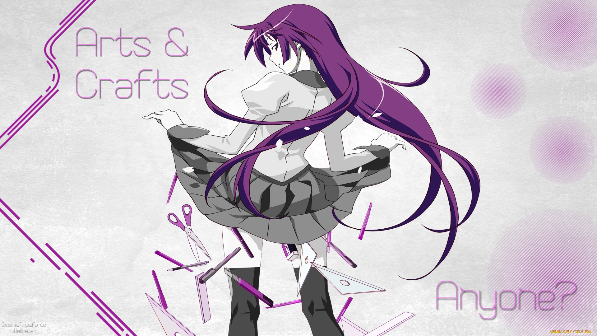 аниме, bakemonogatari, фон, взгляд, девушка