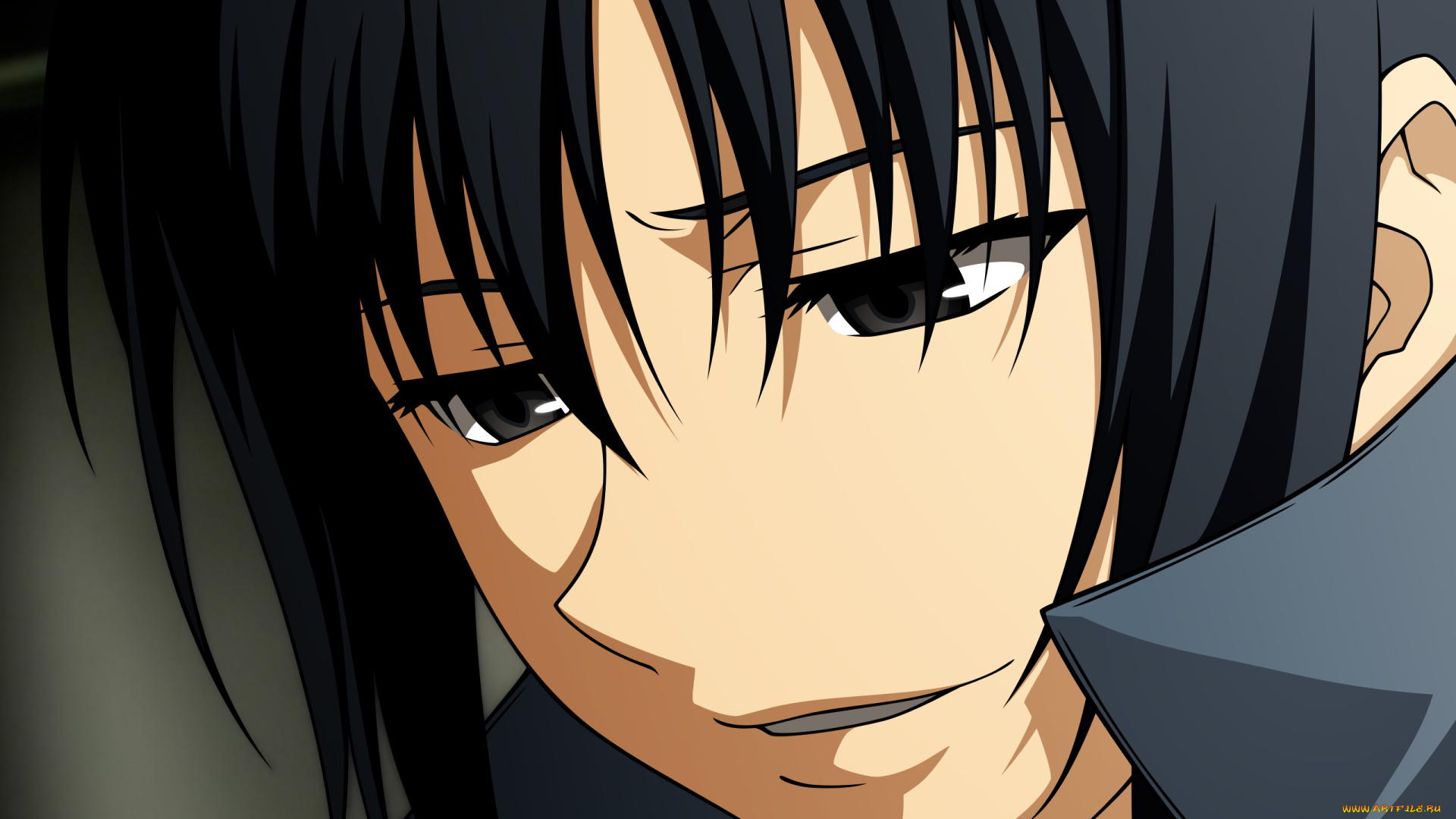 аниме, canaan, парень, взгляд, фон