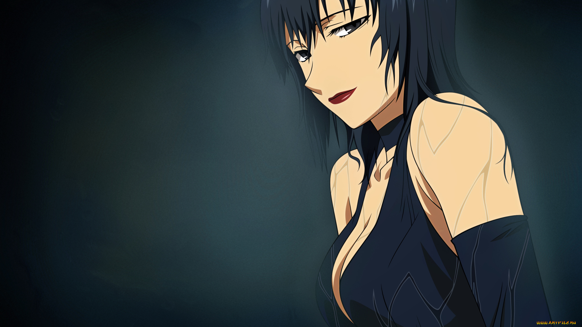 аниме, canaan, взгляд, девушка, фон