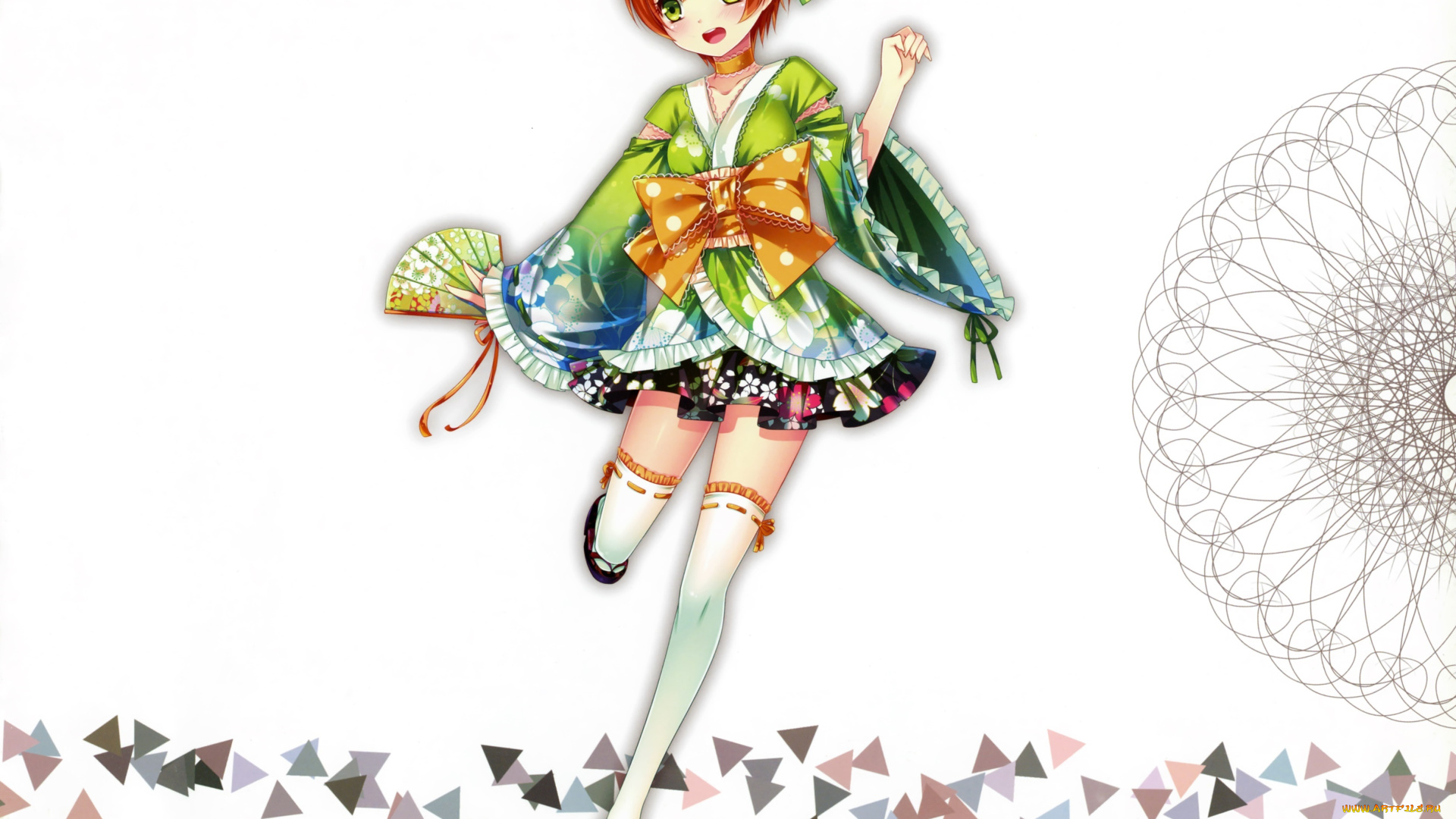 аниме, love, live, , school, idol, project, девушка, фон, взгляд