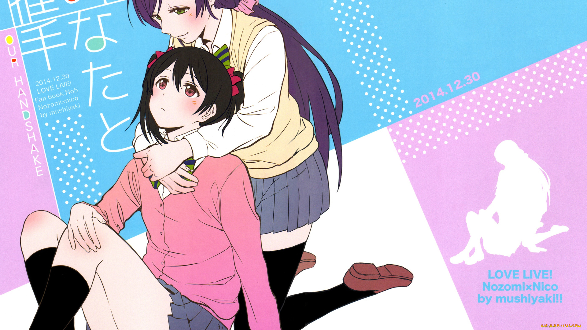 аниме, love, live, , school, idol, project, фон, взгляд, девушки