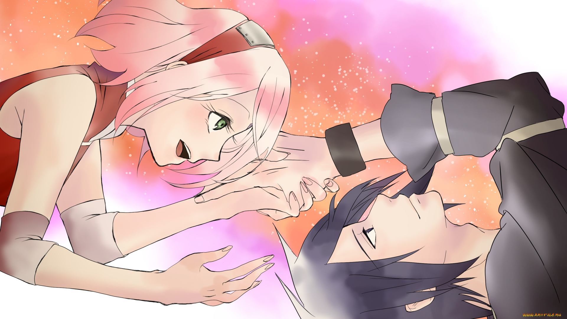 аниме, naruto, саске, сакура