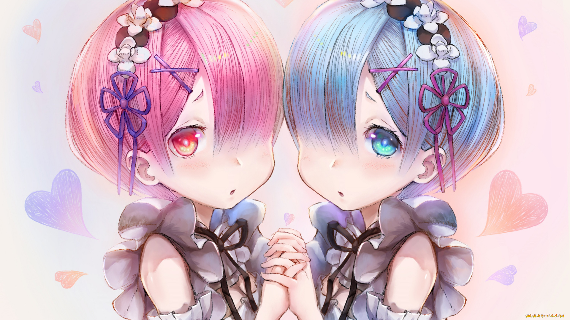 аниме, re, , zero, kara, hajimeru, isekai, seikatsu, rem, ram