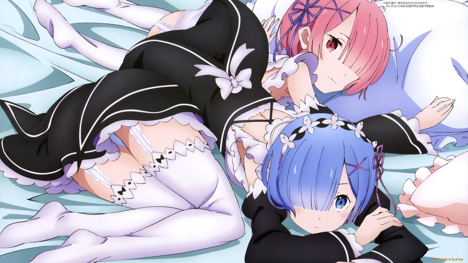 аниме, re, , zero, kara, hajimeru, isekai, seikatsu, rem, ram