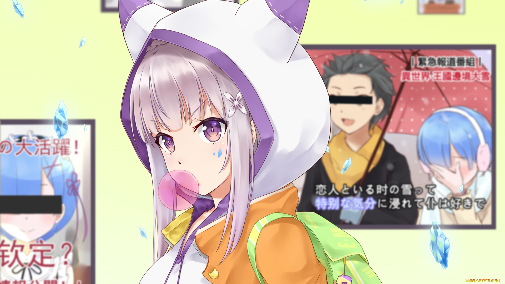 аниме, re, , zero, kara, hajimeru, isekai, seikatsu, emilia, rem