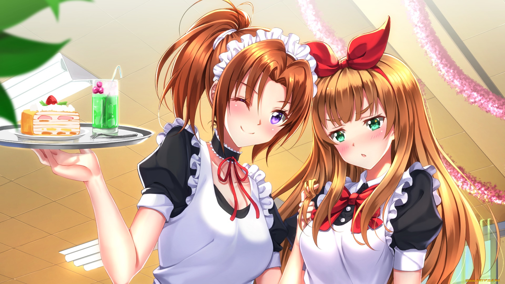 аниме, sound, horizon, девушки, взгляд, фон