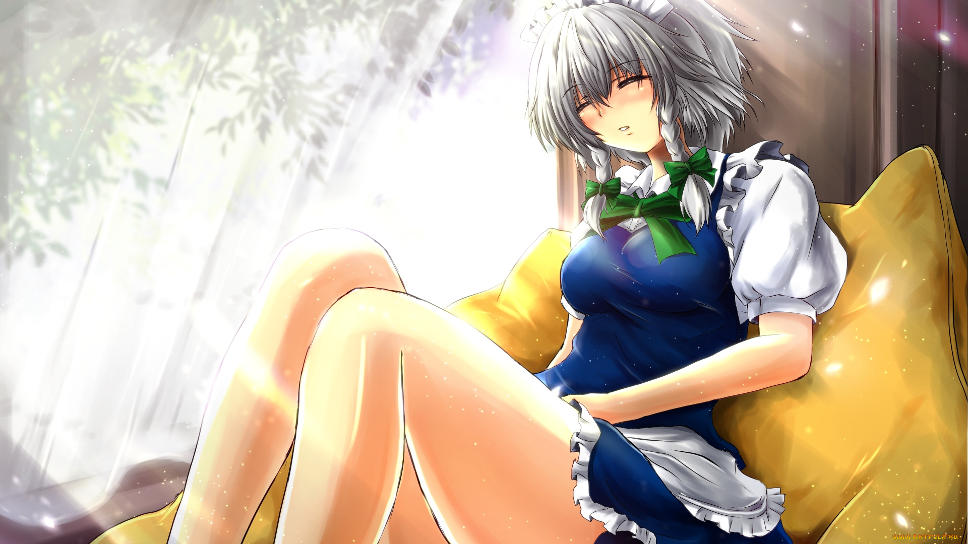 аниме, touhou, фон, девушка, взгляд