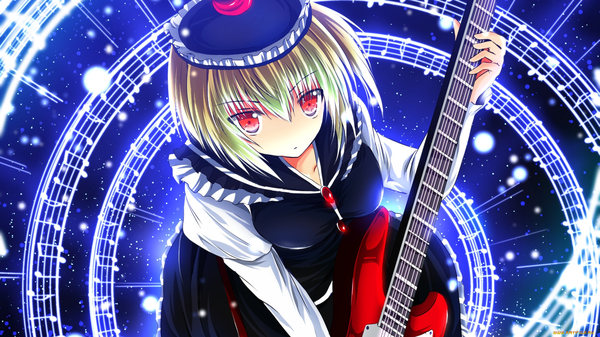 аниме, touhou, фон, девушка, взгляд