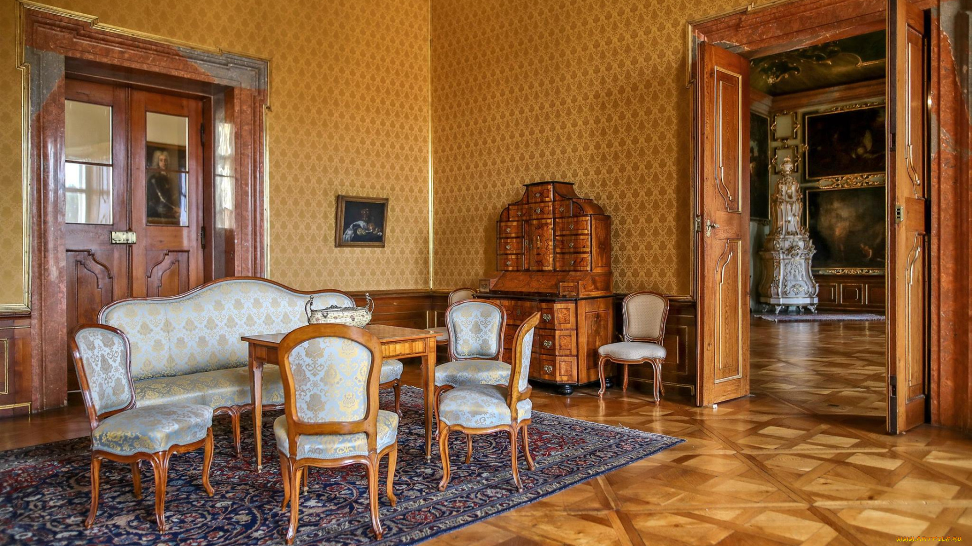 интерьер, дворцы, , музеи, диван, стулья, ковер