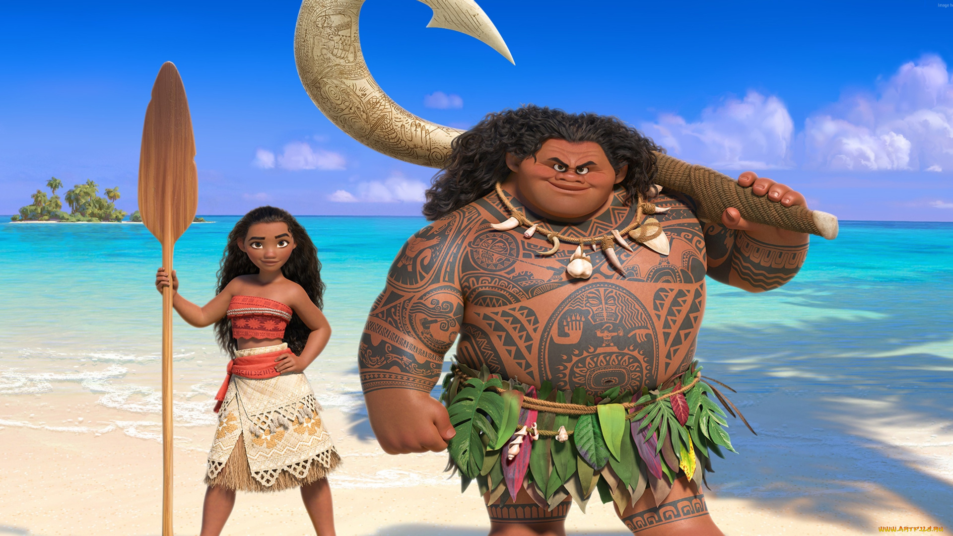 мультфильмы, moana, персонажи